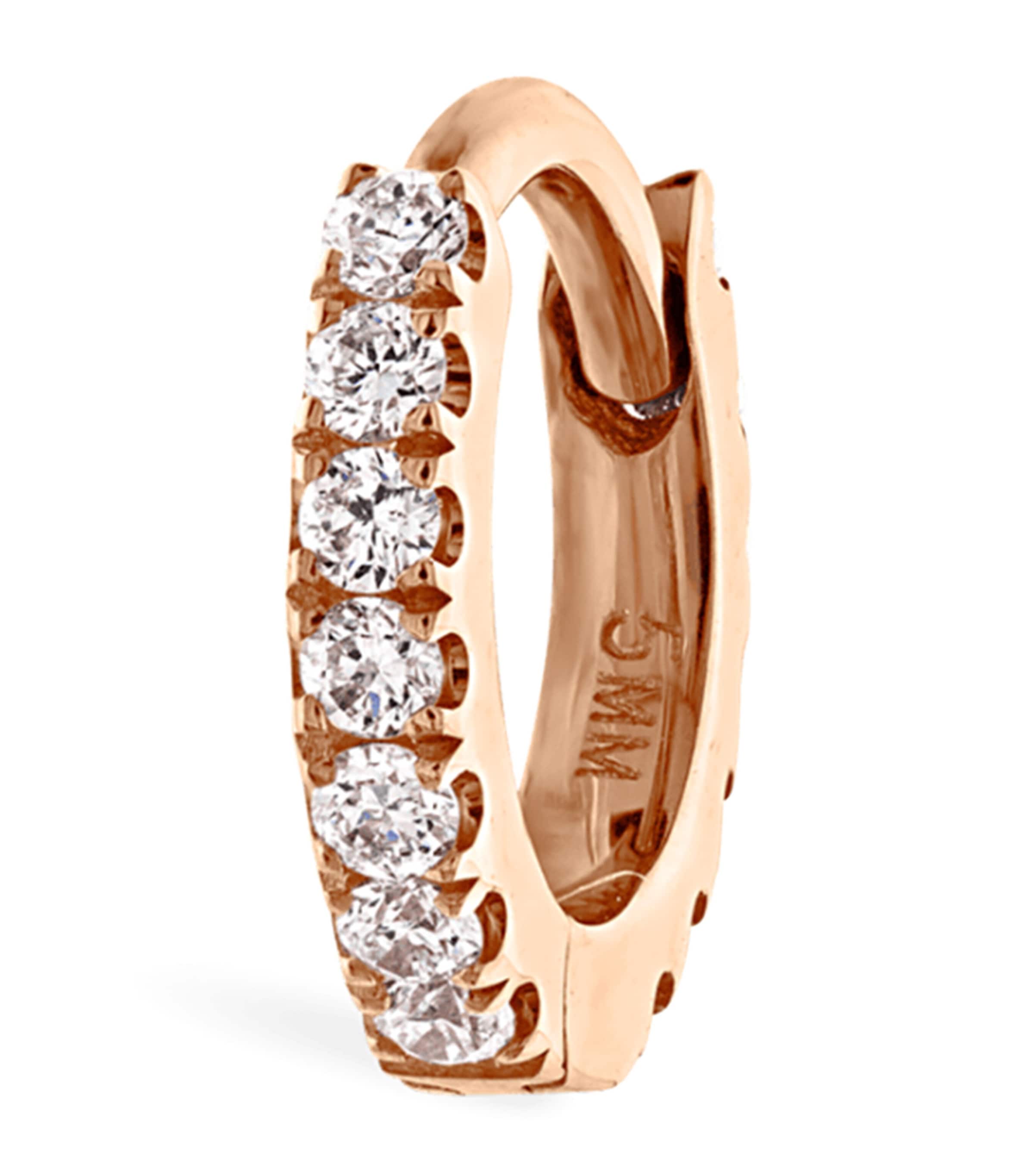 Maria Tash Diamond Eternity Single Hoop Earrings