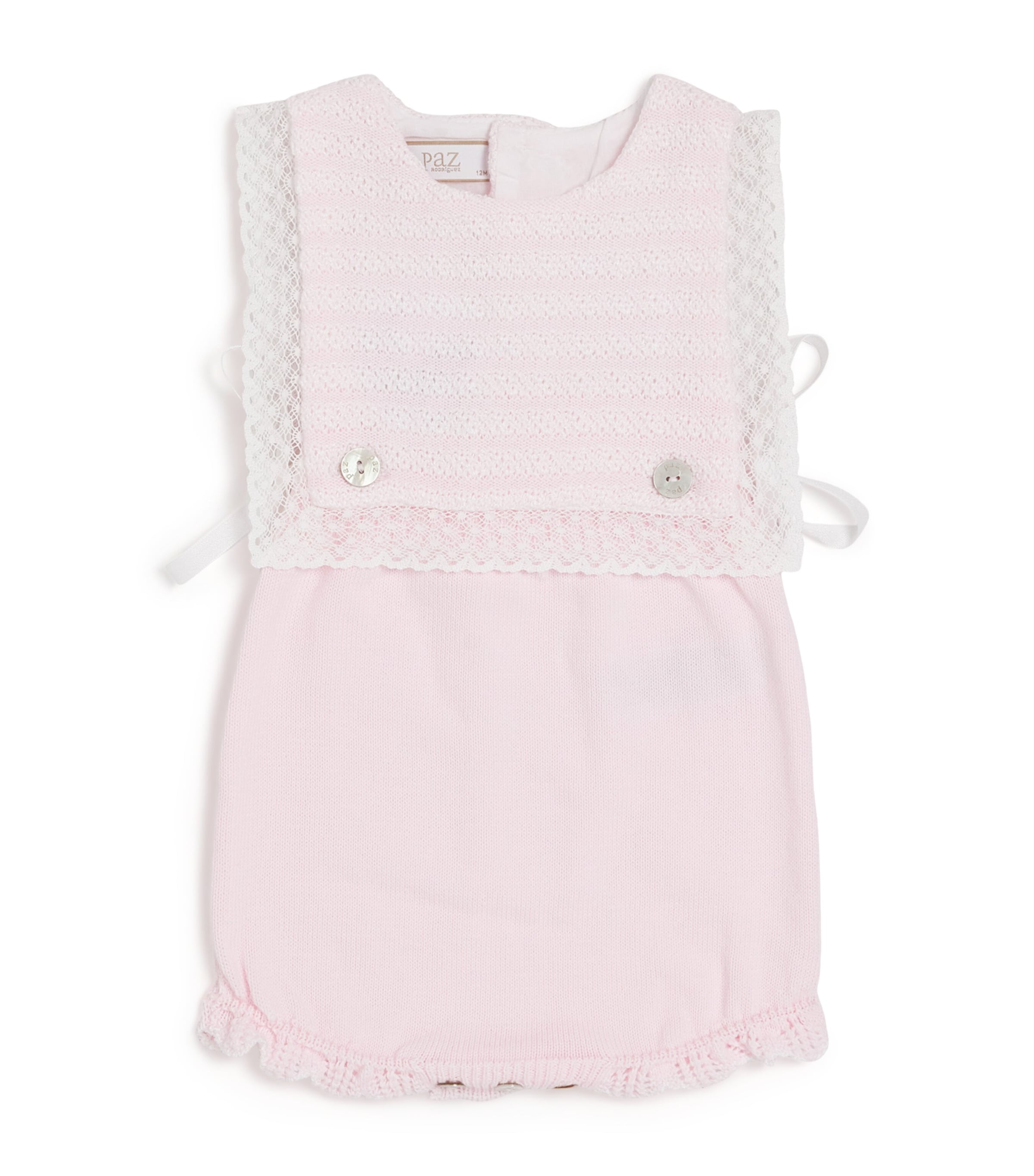 Cotton Alaia Playsuit (1-12 Months) 3701 H82 PINK/WHITE Image 1