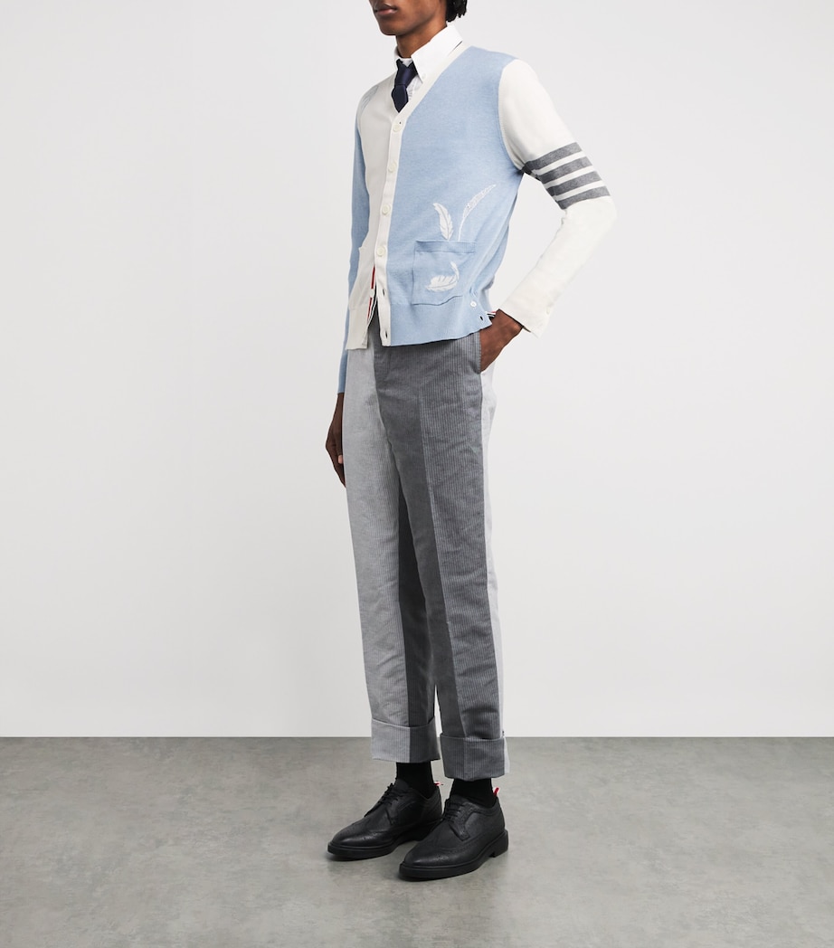 Cotton Feather Cardigan LT BLUE Image 2