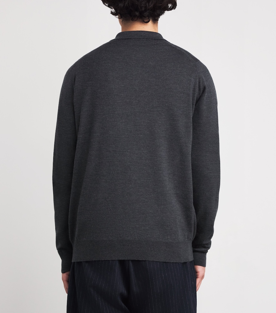 Extra Fine Merino Wool Tibor Shirt CHARCOAL Image 4