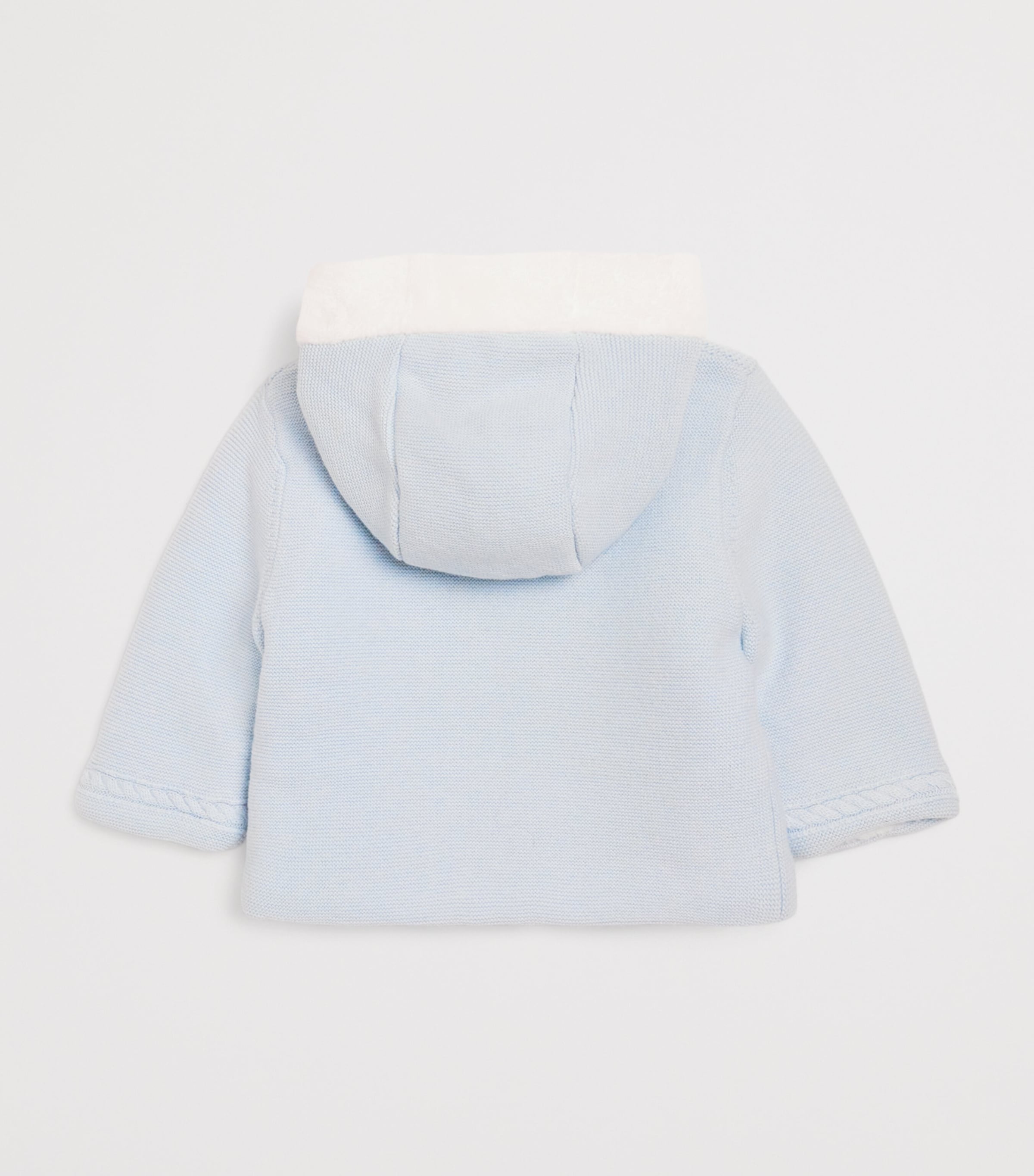 Cotton-Wool Blend Hooded Jacket (1-24 Months) 42C LESTE CHIN Image 2