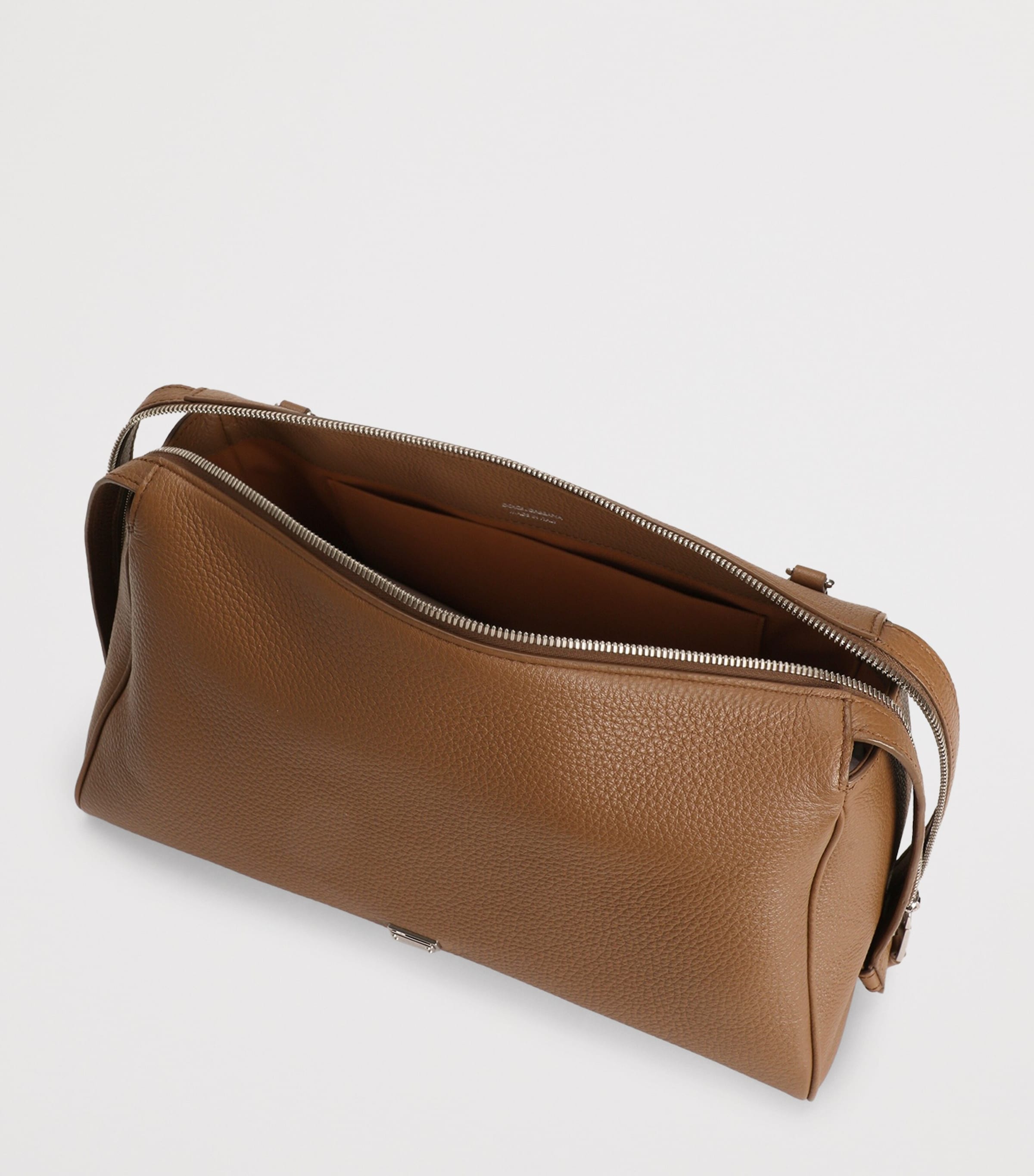 Dolce&Gabbana Calfskin Vittoria Shoulder Bag Caramello Image 6