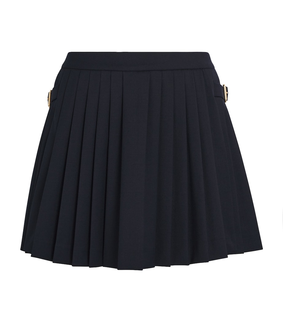 Pleated Mini Skirt NAVY BLUE Image 1
