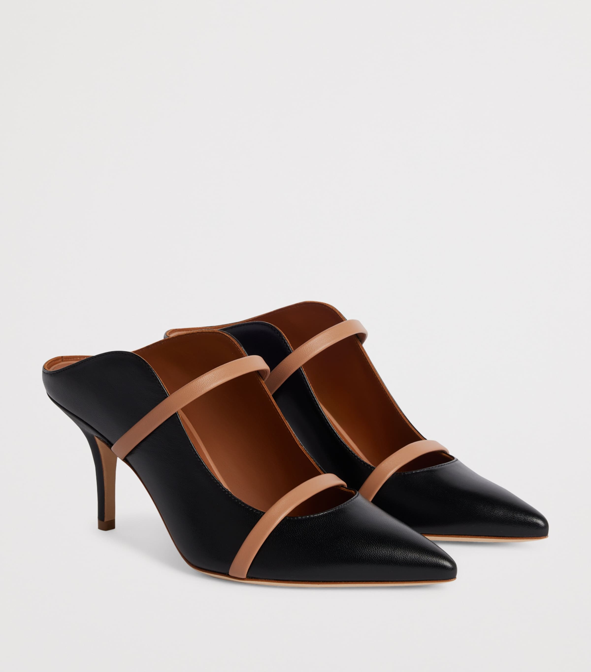 Malone Souliers Black Leather Maureen Mules 70 | Harrods UK