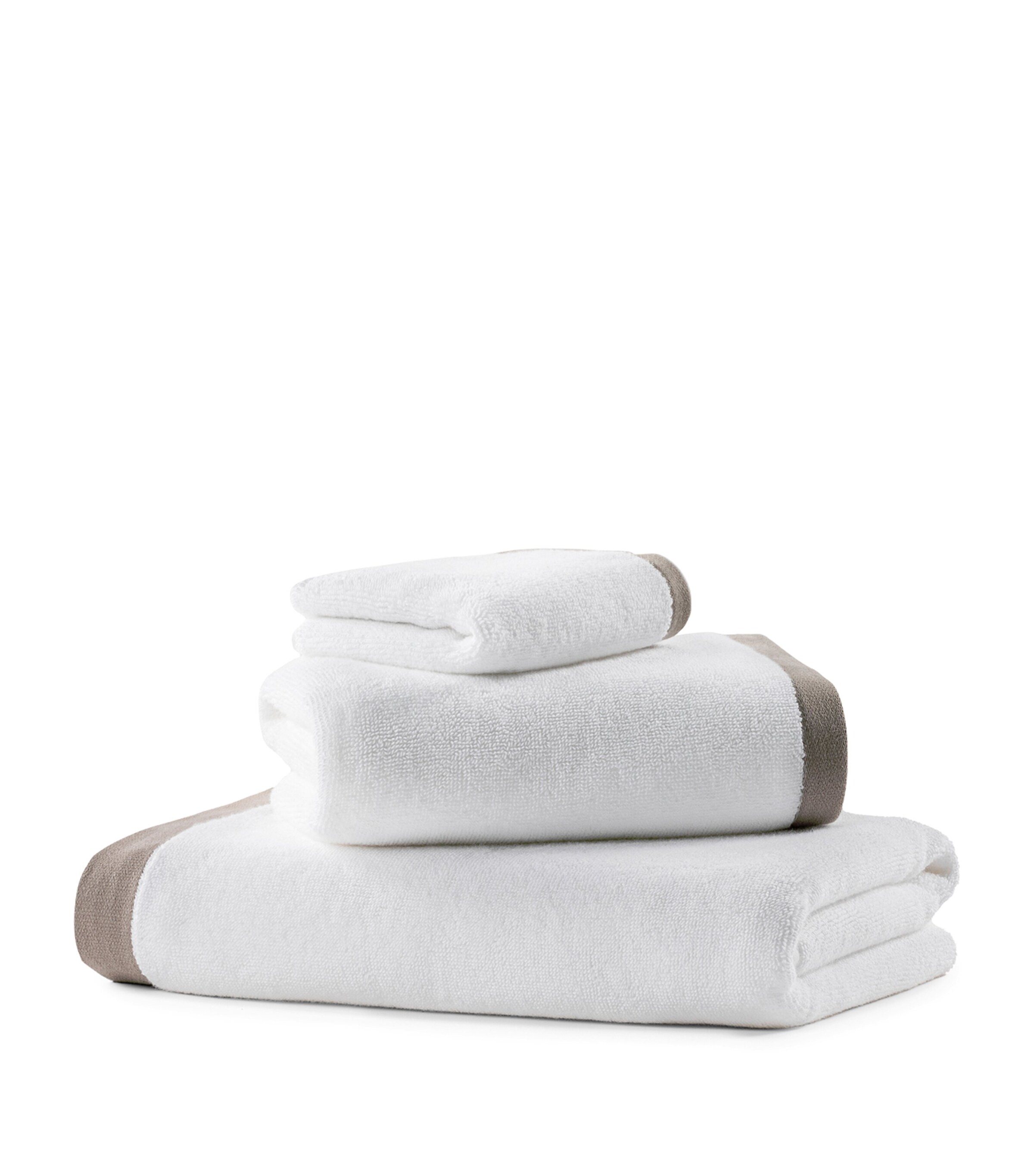Hamam Organic Cotton Vesta Bath Towel (142cm x 76cm) White/vapour Image 1