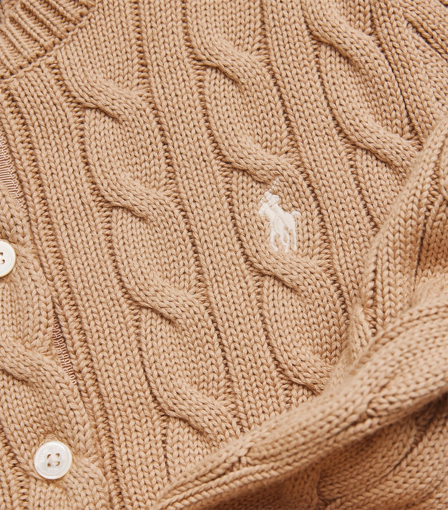 Cotton Cable-Knit Cardigan VINTAGE KHAKI Image 5