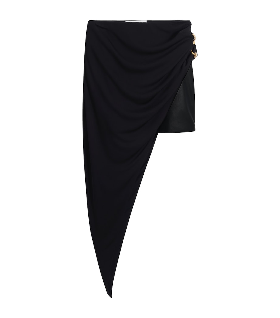 Asymmetrical Mini Skirt 999 BLACK Image 1