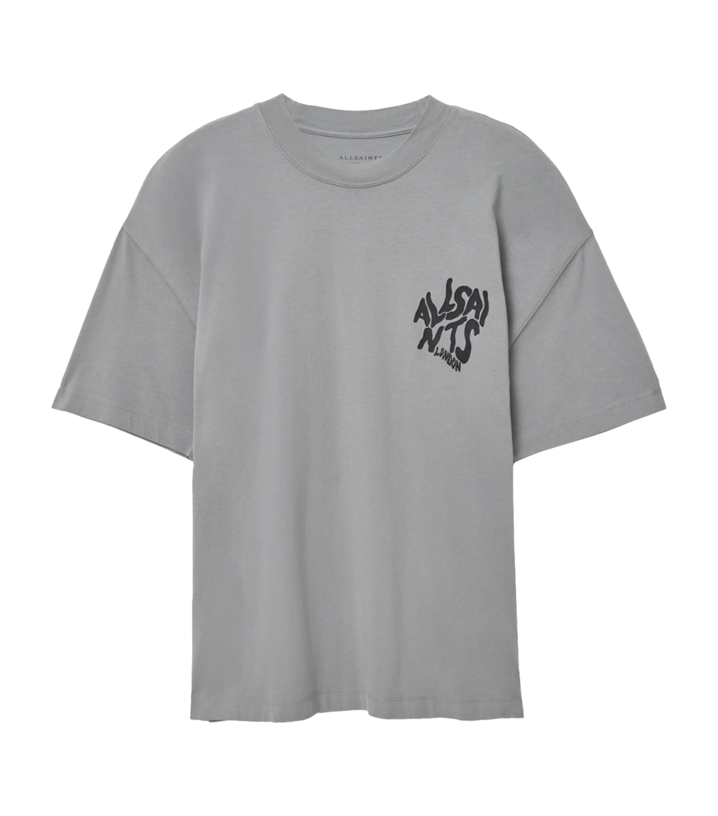 AllSaints Mens Organic Cotton Orlando T-Shirt March Grey Image 1