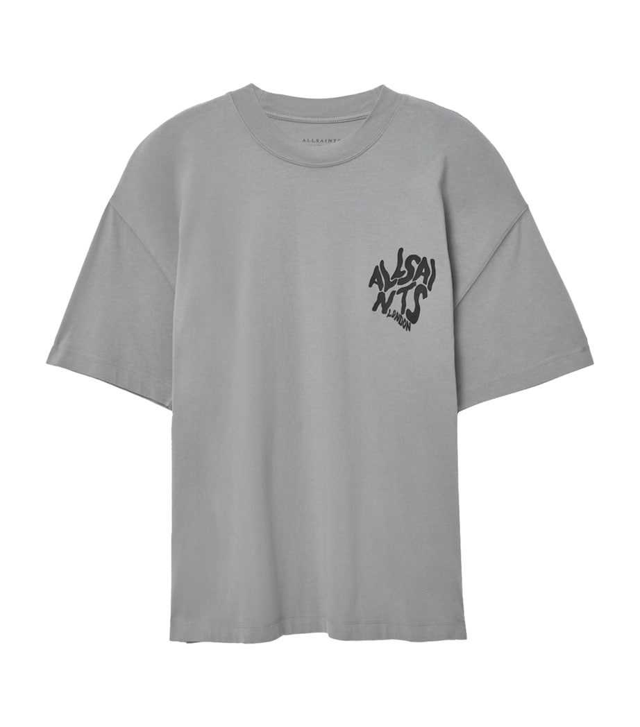 AllSaints Mens Organic Cotton Orlando T-Shirt March Grey Image 1