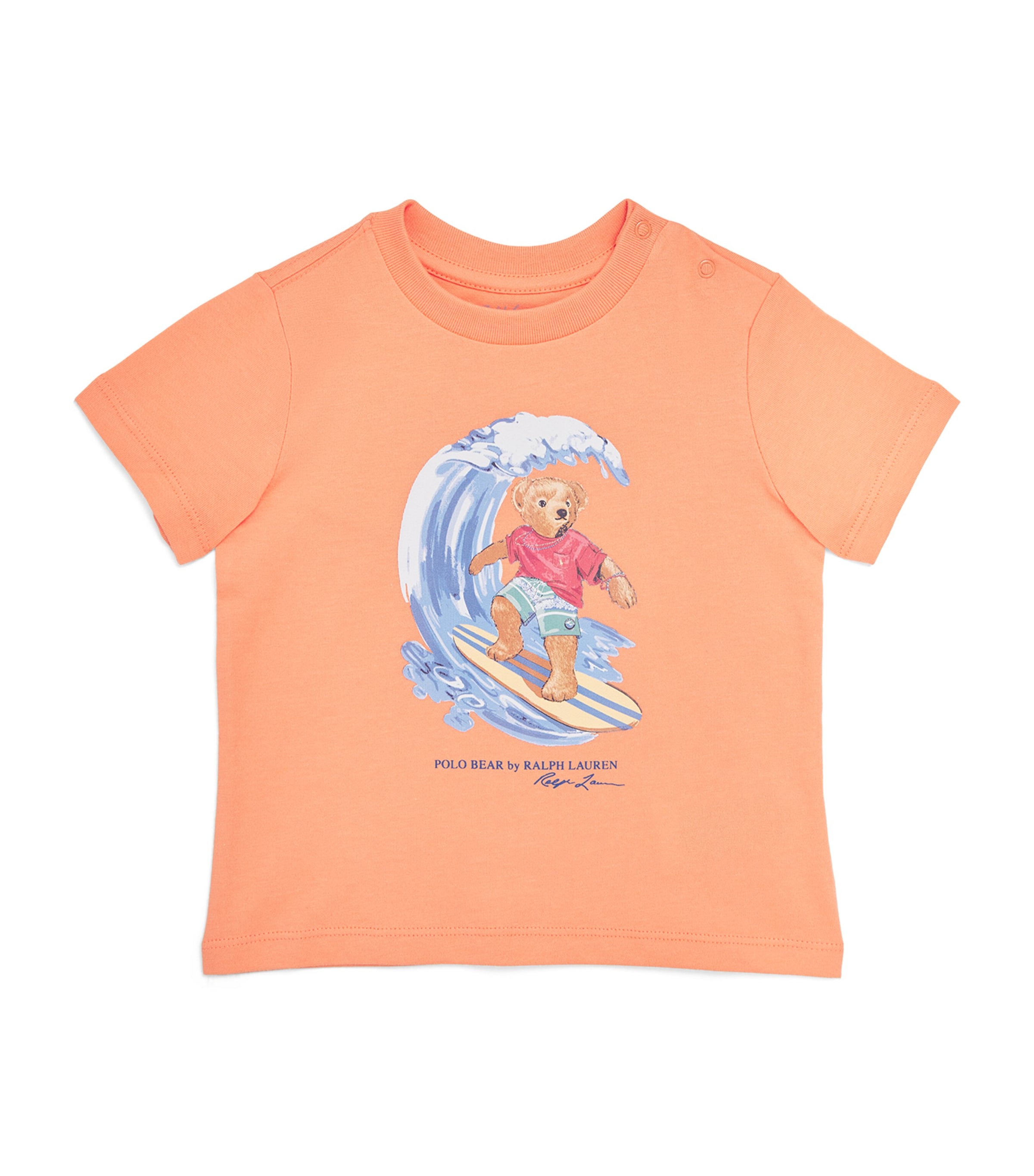 Ralph Lauren Kids Cotton Polo Bear T-Shirt (3-24 Months) Red Image 1
