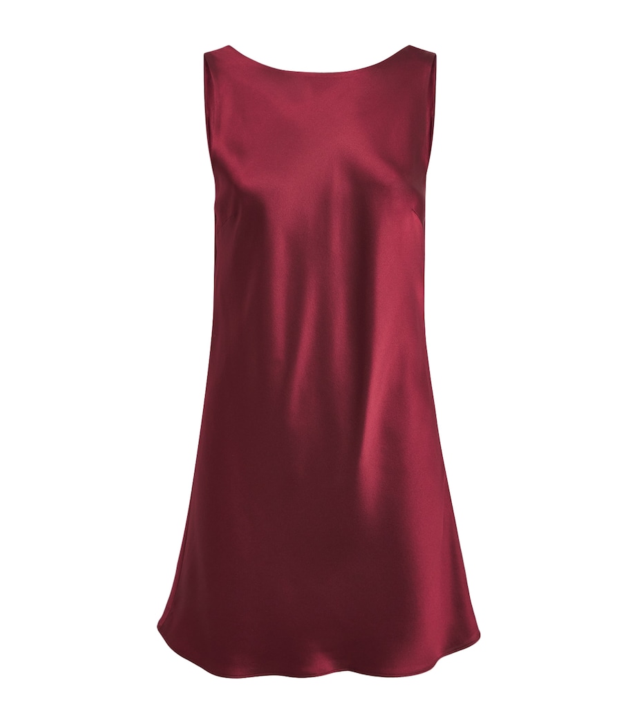 Kiki de Montparnasse Womens Silk Welcome Back Mini Dress Ruby Ruby Image 1