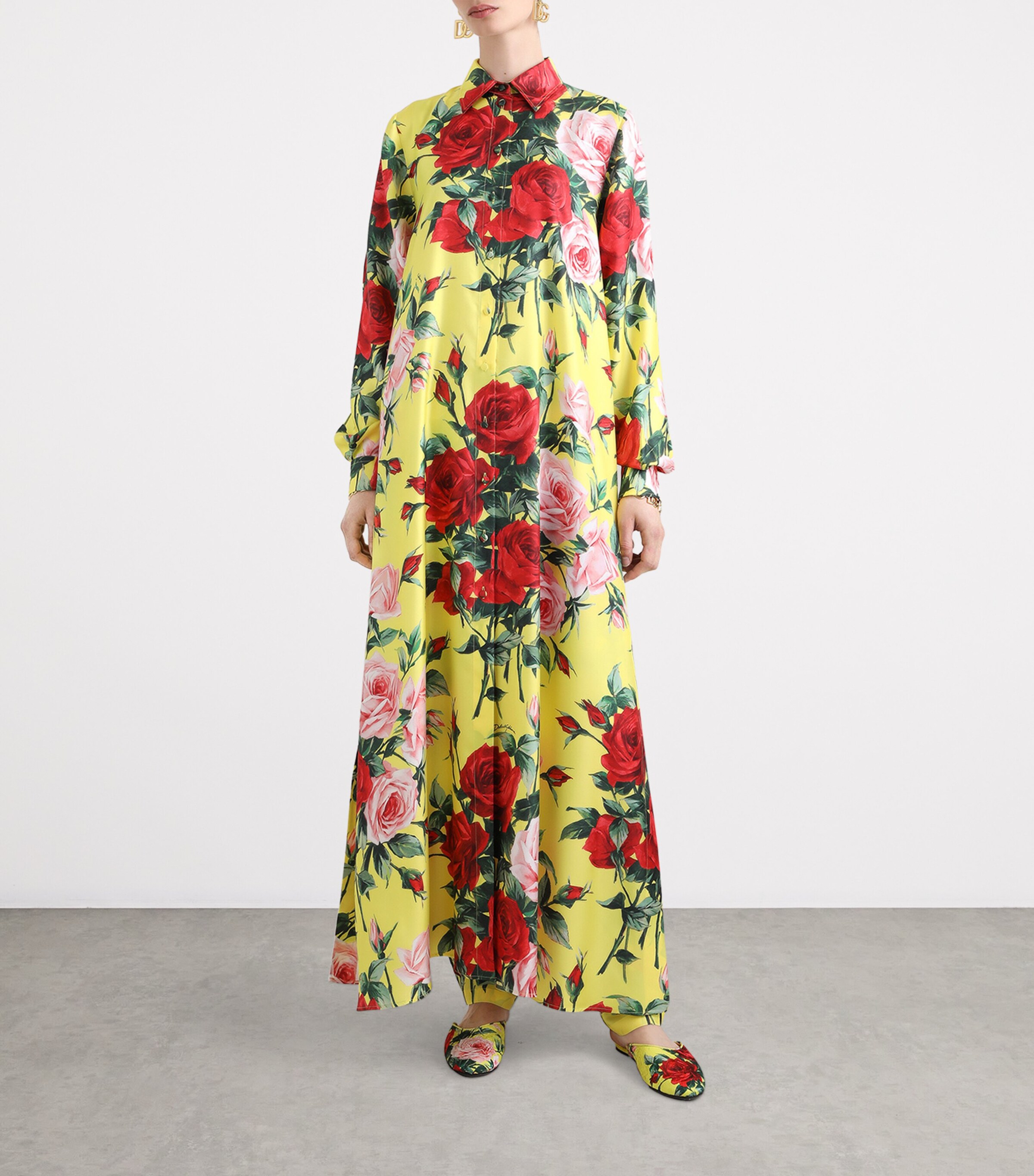 Silk Floral Maxi Tunic Dress HG5JD-BOUQUET Image 5
