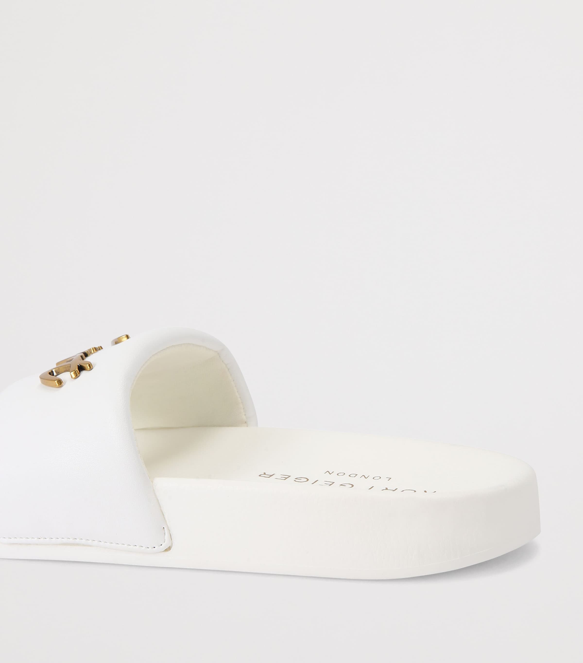 Kurt Geiger London Meena Logo Slides White Image 3