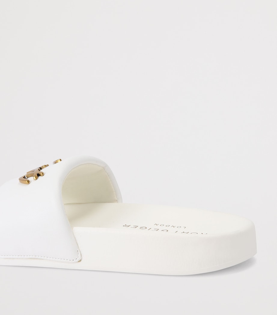 Kurt Geiger London Meena Logo Slides White Image 3