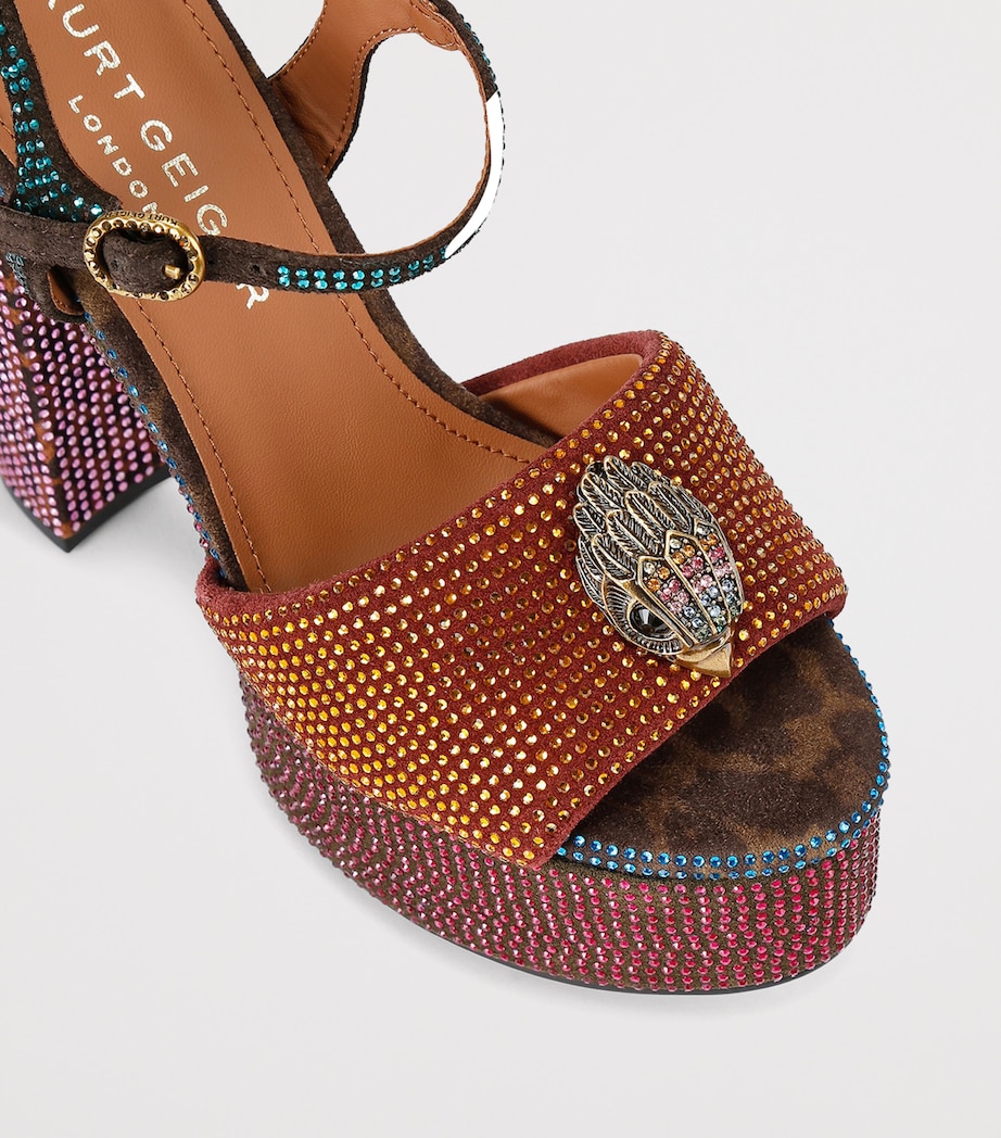Embellished Kensington Platform Sandals DK.BRN COM Image 3