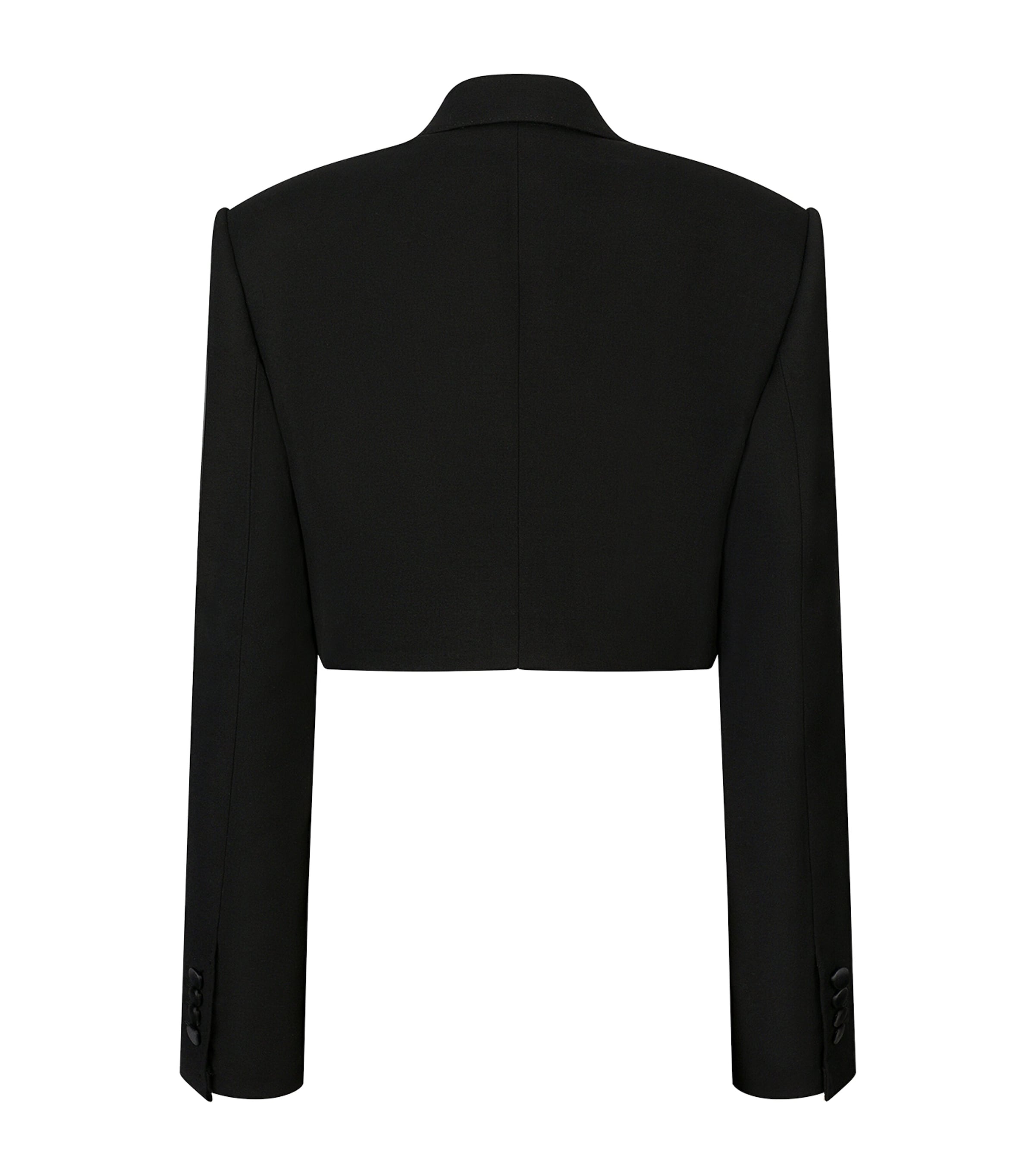 Cropped Blazer N0000-BLACK Image 3