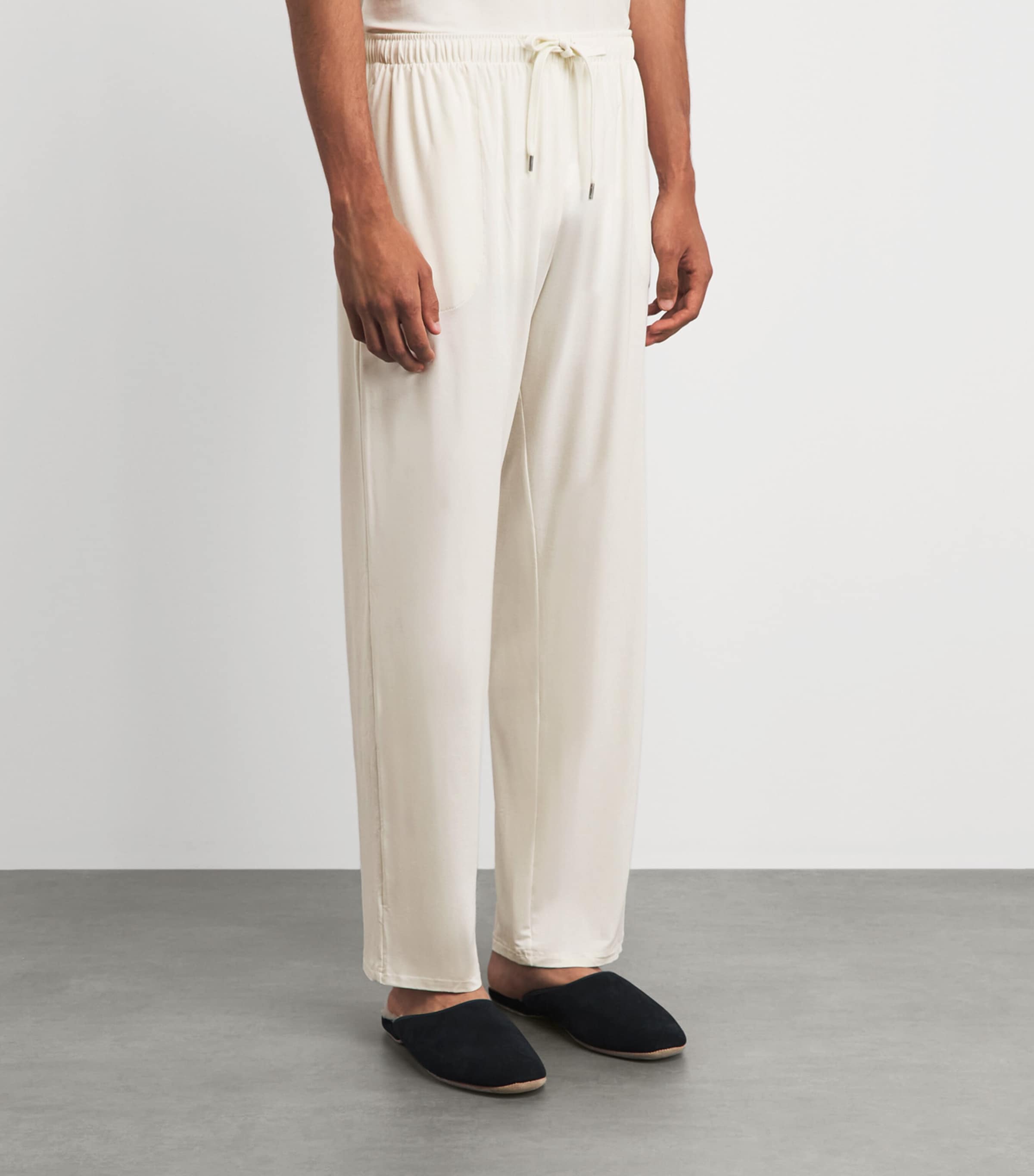 Derek Rose Mens Basel Lounge Trousers Bei Image 4