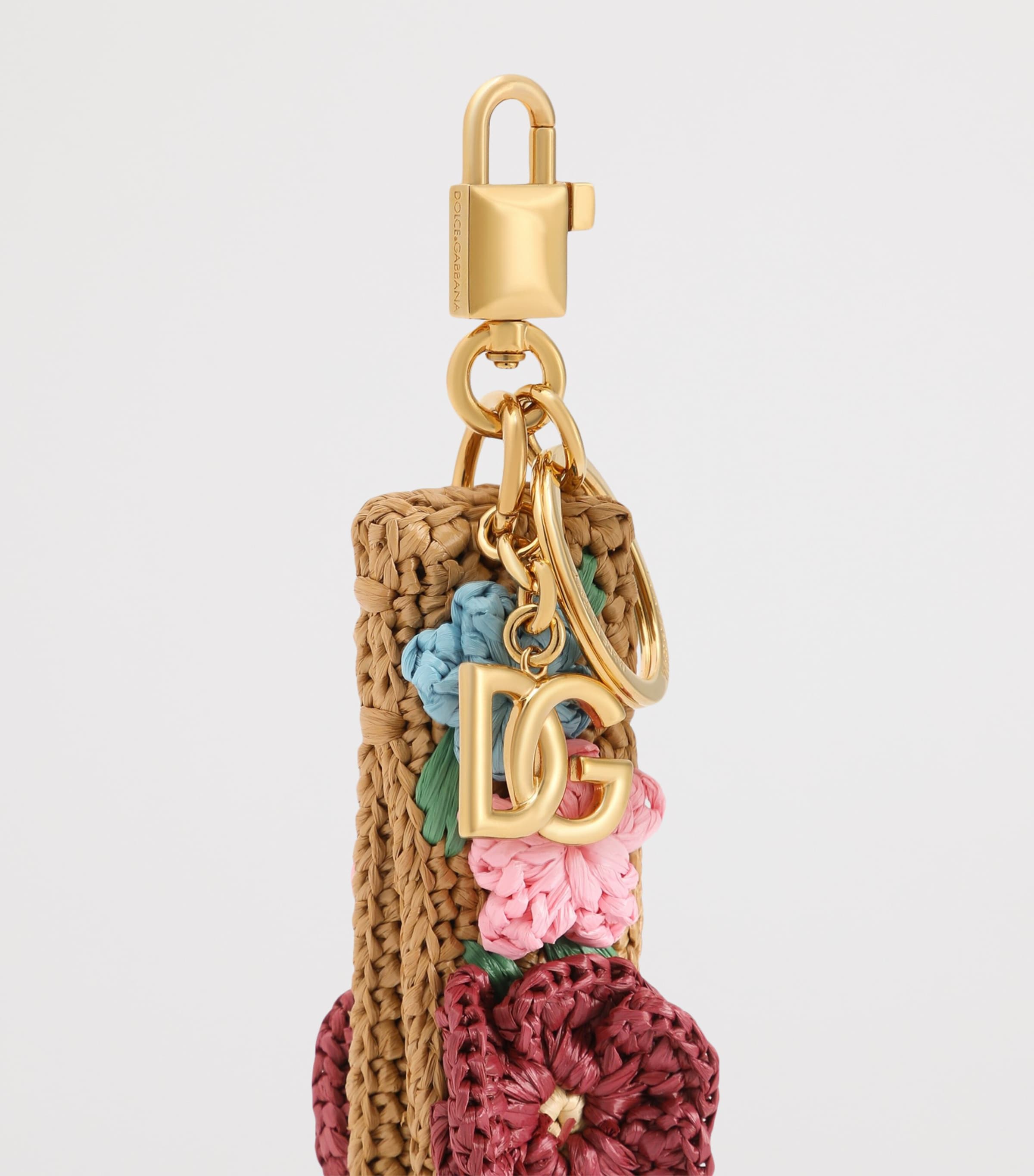 Dolce&Gabbana Crocheted Embellished Keyring Multicolour Image 2