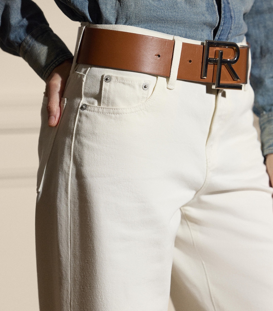 Mercer Wide-Leg Mid-Rise Jeans GLACIAL WHITE Image 2