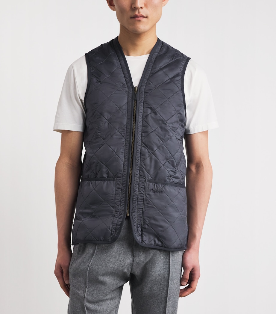 Barbour Mens Polarquilt Zip-In Gilet Liner Navy Image 4