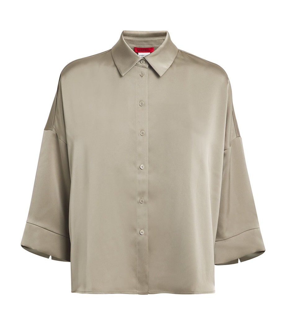 Satin Long-Sleeve Shirt SAGE Image 1