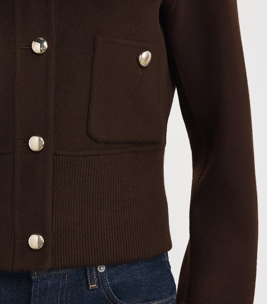Wool-Blend Jacket DARK BROWN Image 6