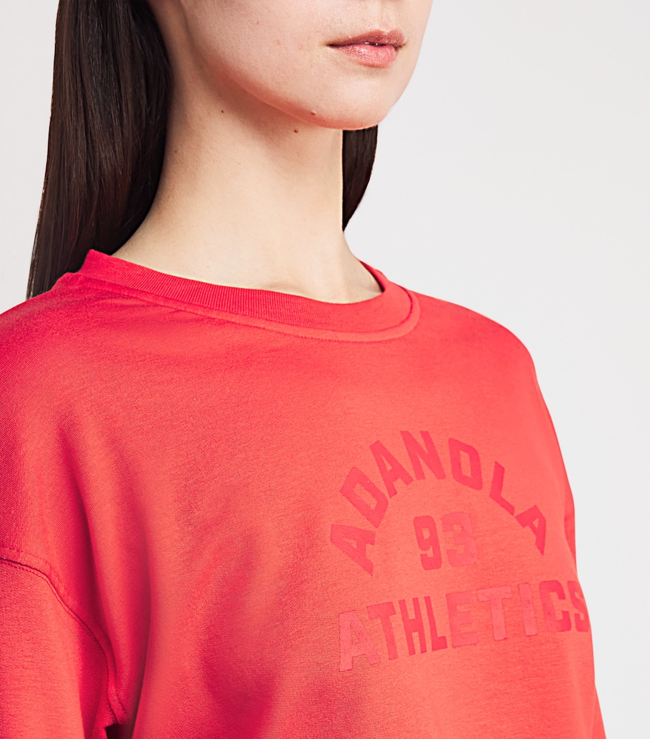 Cropped Raw-Hem Sweatshirt APPLE RED Image 6
