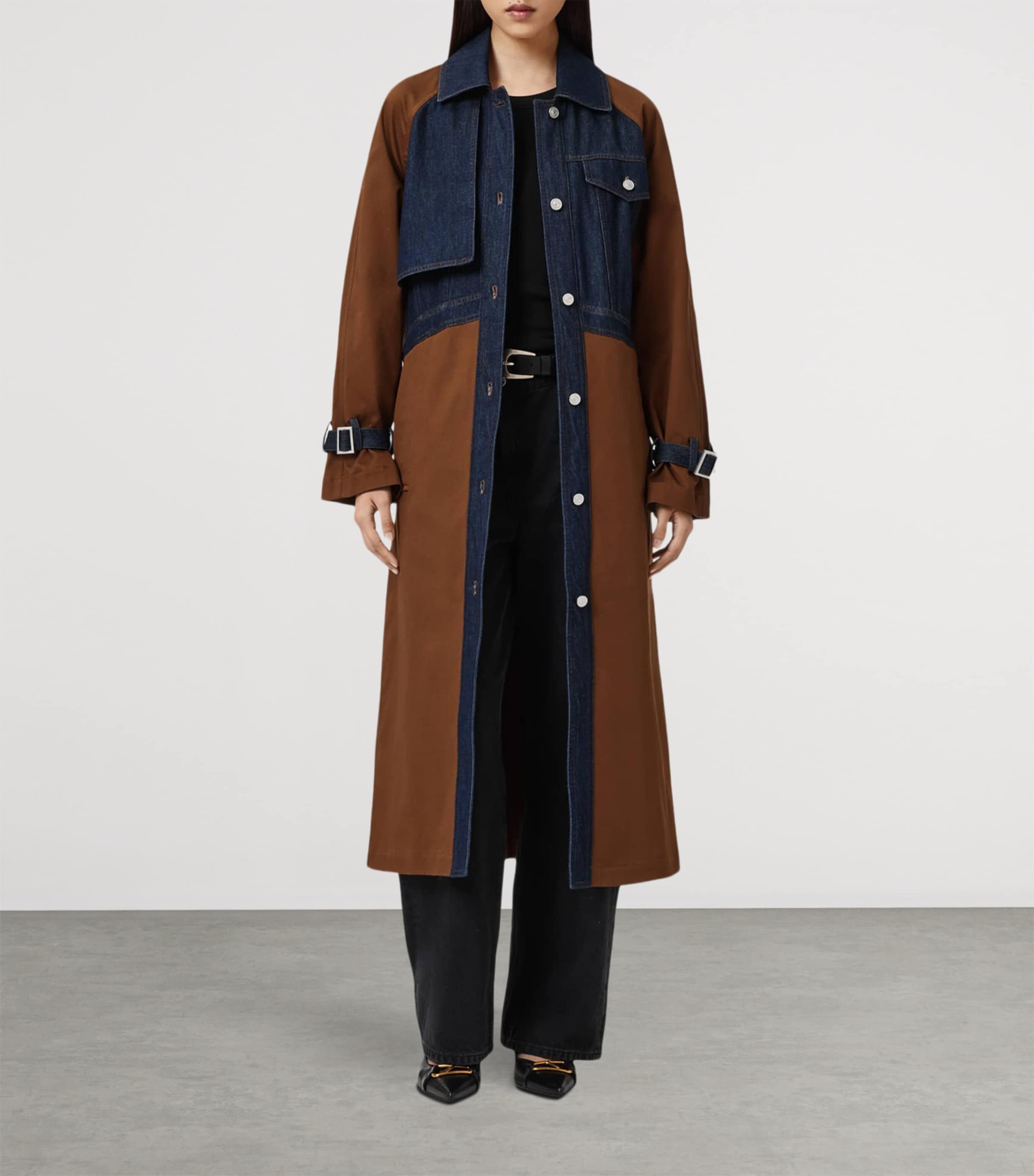 Panelled Dayly Trench Coat COGNAC BROWN Image 7