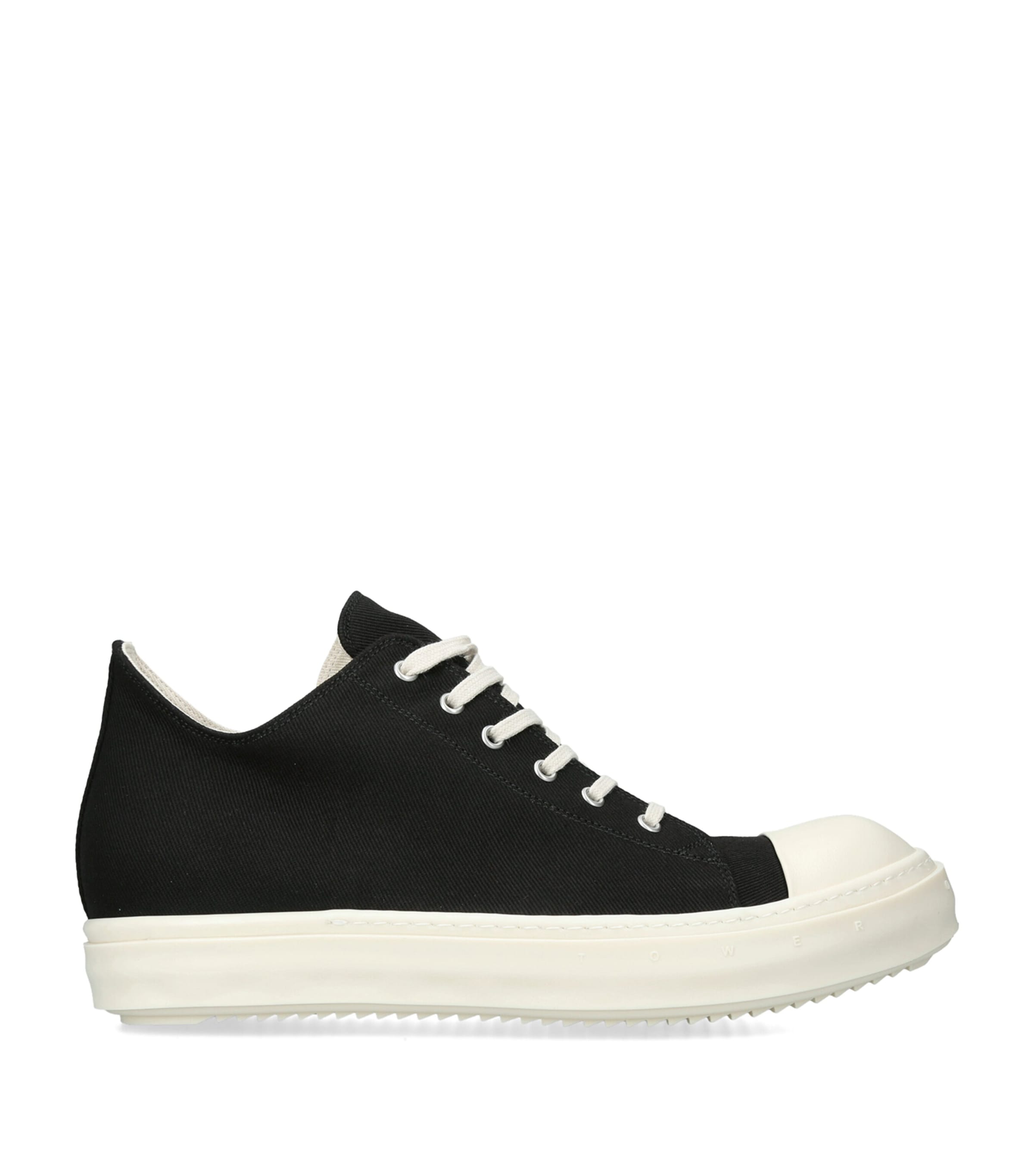 Rick Owens DRKSHDW Denim Tower Lace-Up Sneakers Blk/white Image 1