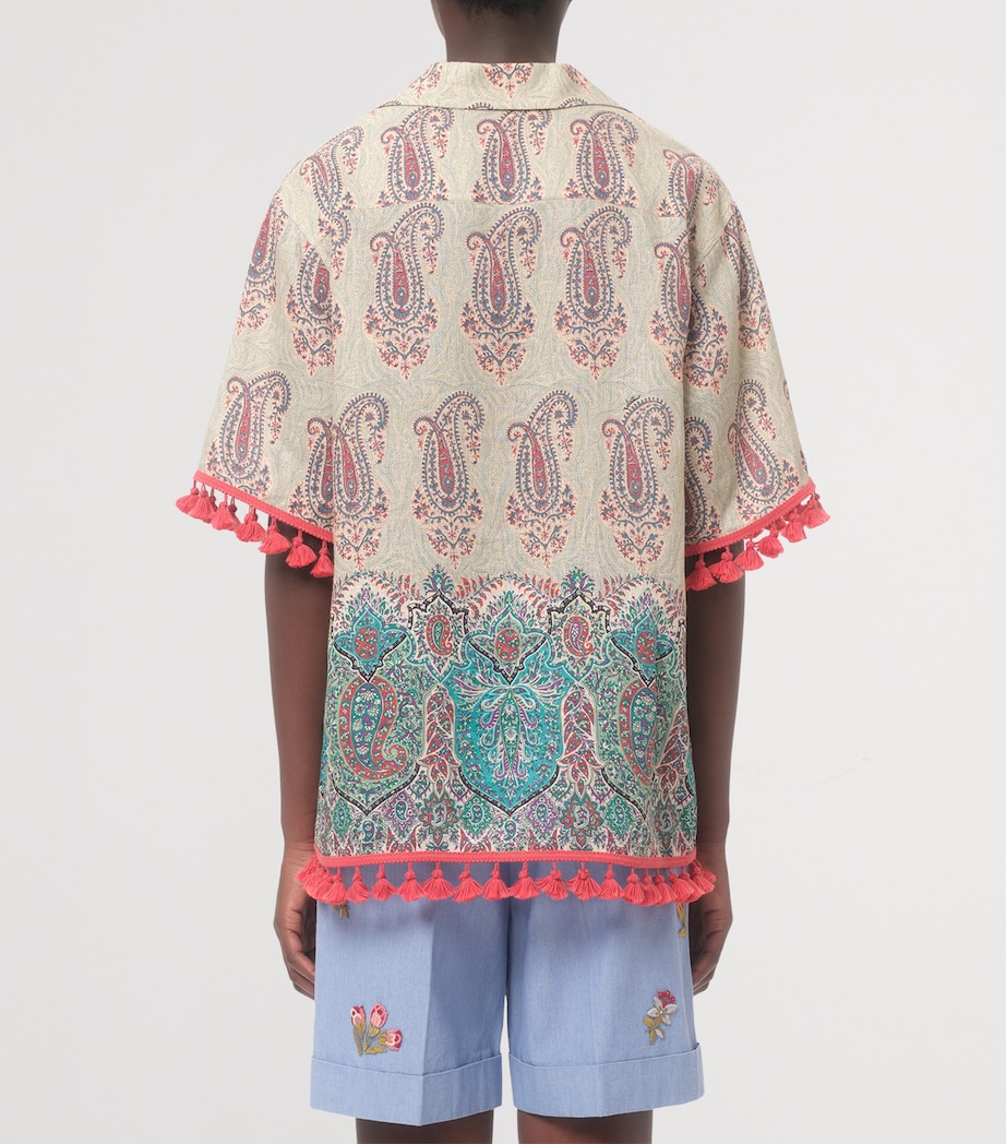 Linen Voyage Imaginaire Bowling Shirt DRG Image 4