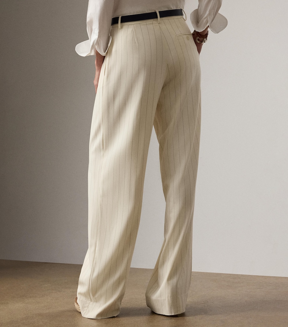 Wool Stripe Jody Trousers NATURAL-101 Image 3