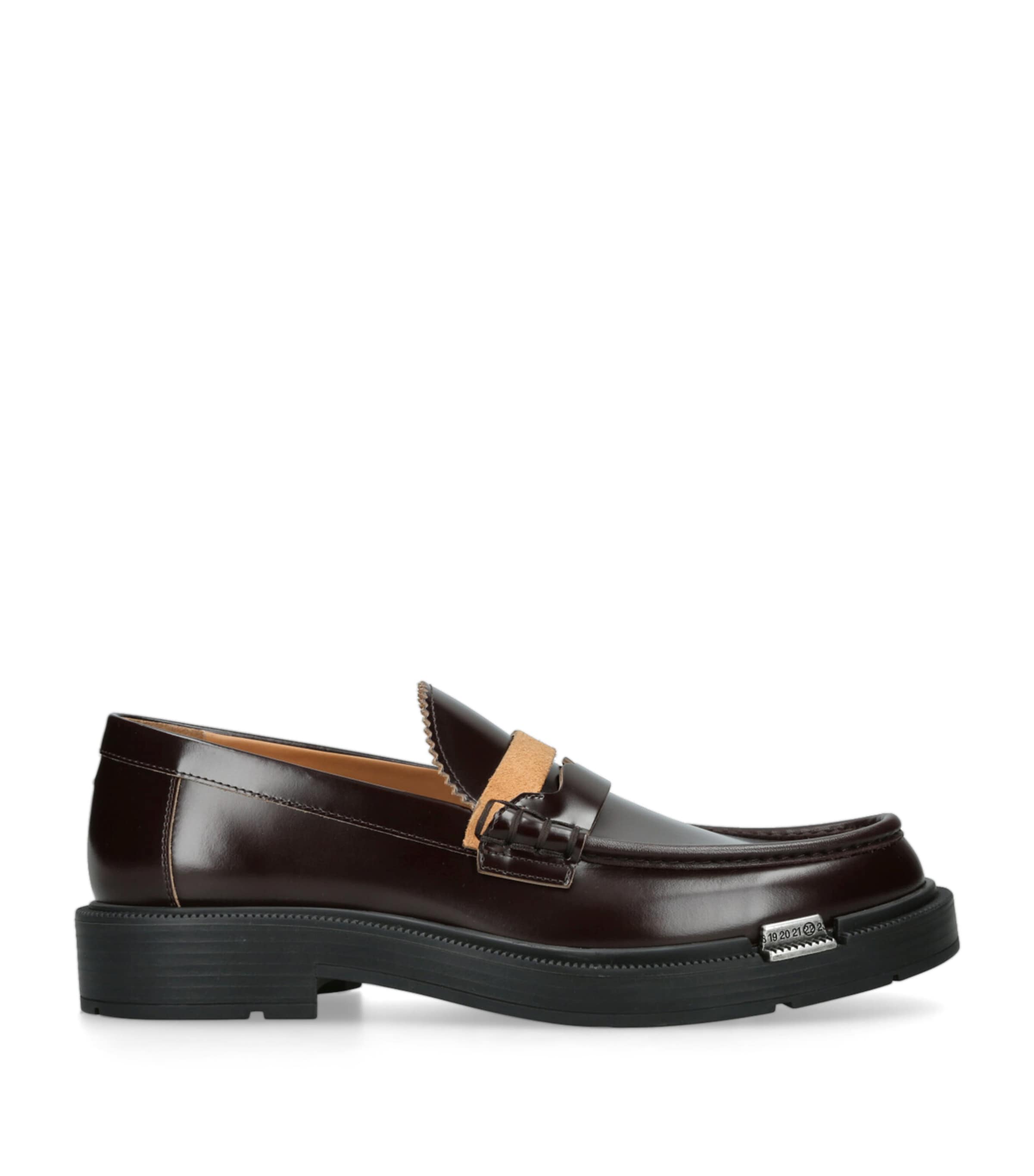 Maison Margiela Leather Décortiqué Loafers Dark Brown