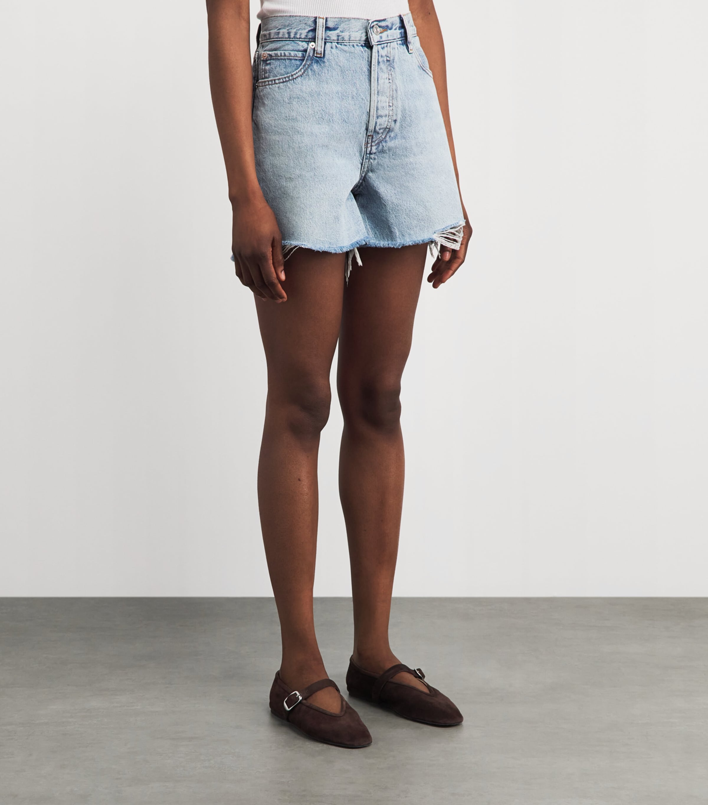 FRAME Womens The Everyday Denim Shorts Swindle Image 4