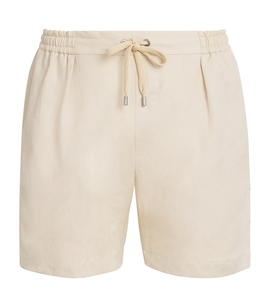 Ralph Lauren Purple Label Mens Silk-Linen Chino Shorts Limestone Image 1