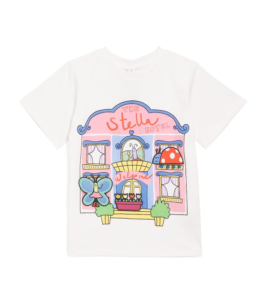 Stella Hotel Print T-Shirt (2-14+ Years) 101IVORY Image 1