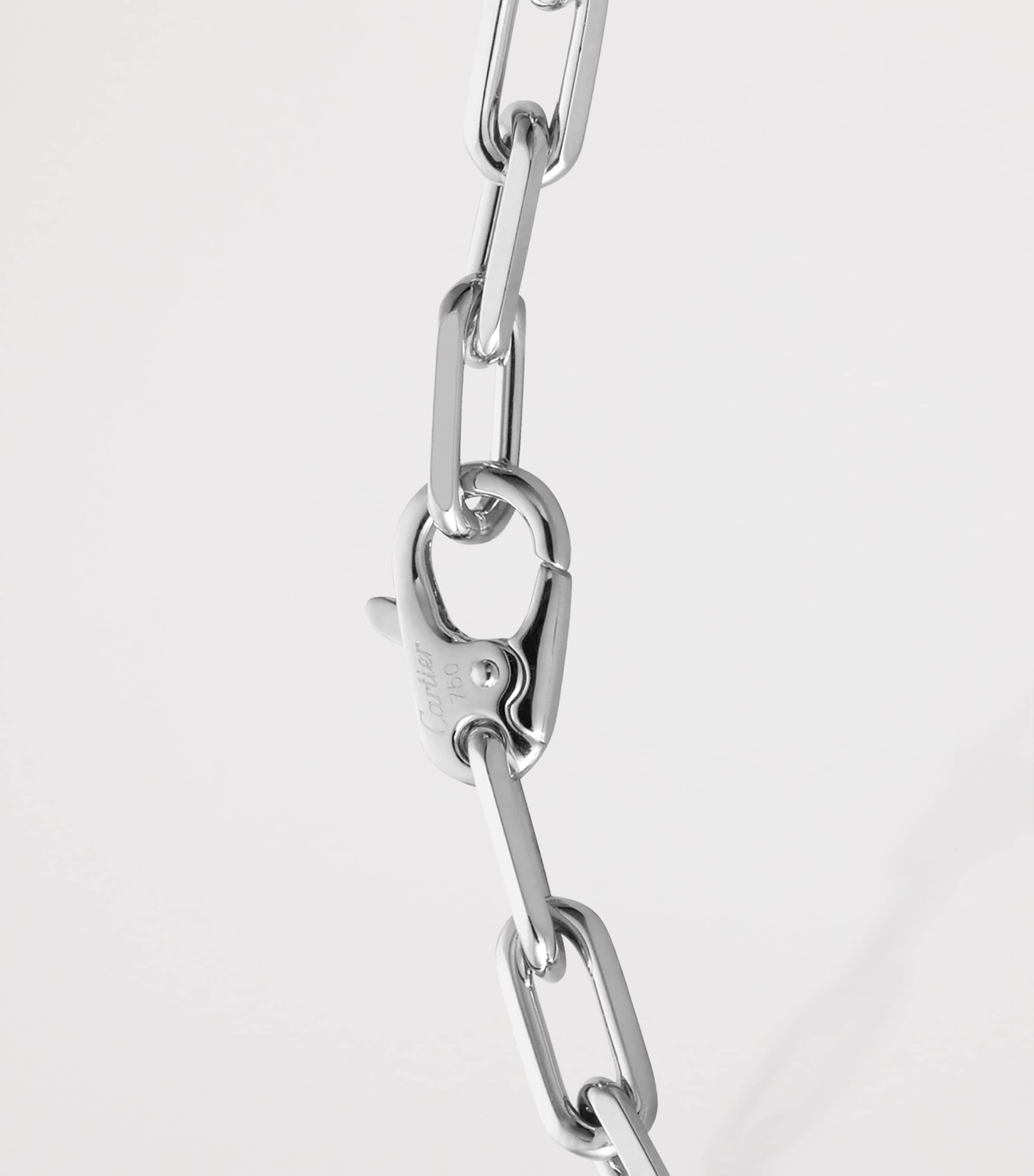 Medium White Gold Santos de Cartier Chain Bracelet WHITE GOLD Image 4