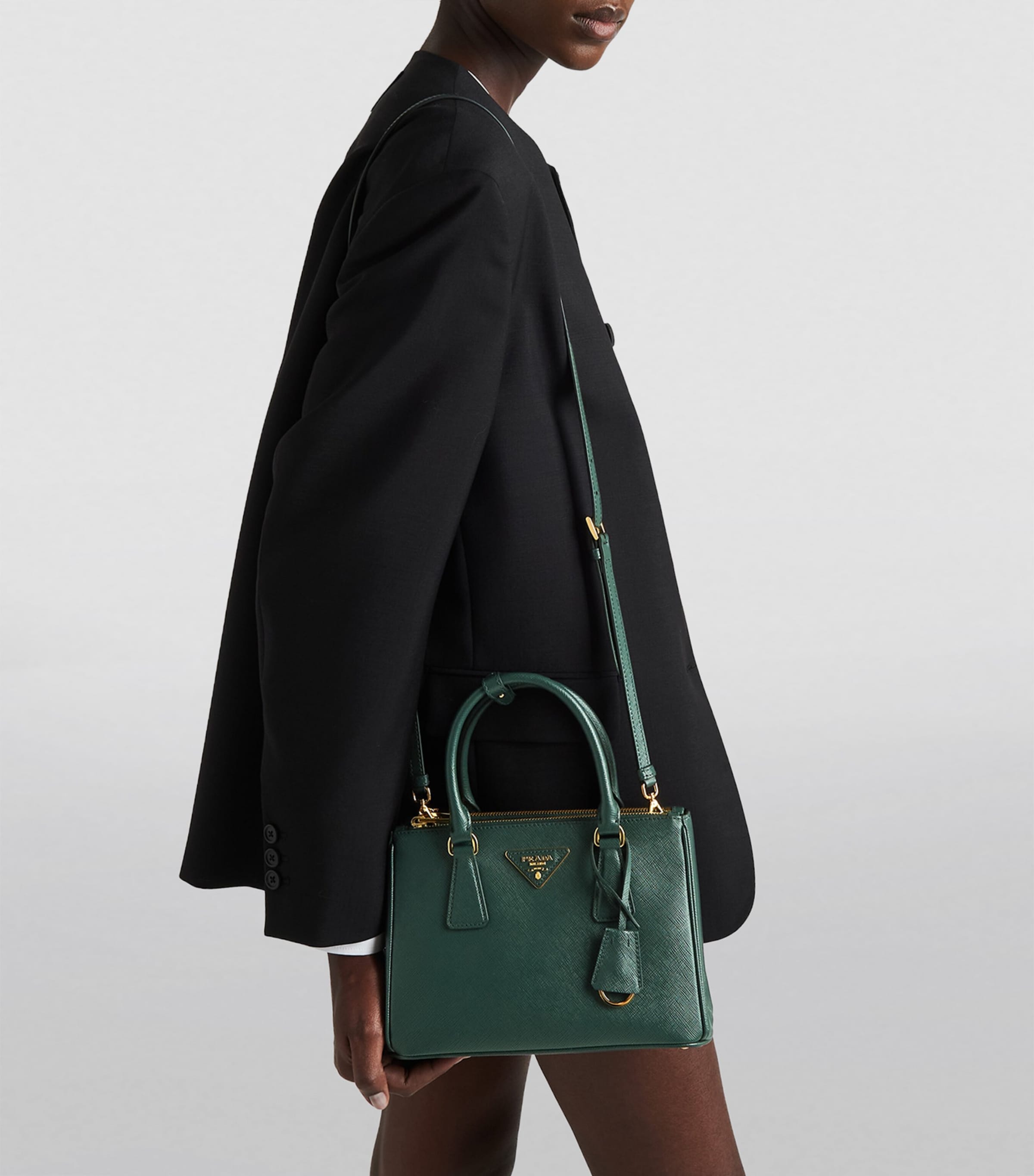 Prada Small Leather Galleria Saffiano Top-Handle Bag Image 2