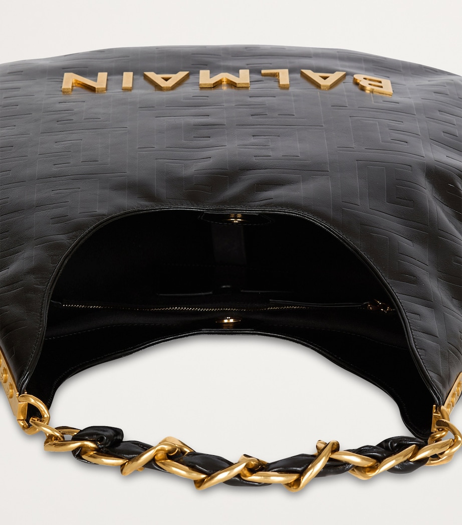 Large Leather 1945 Soft Shoulder Bag 0PA NOIR Image 4