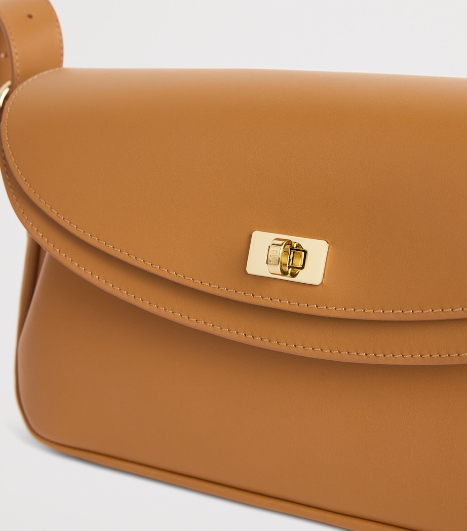 Leather Crossbody Bag CAMEL Image 6