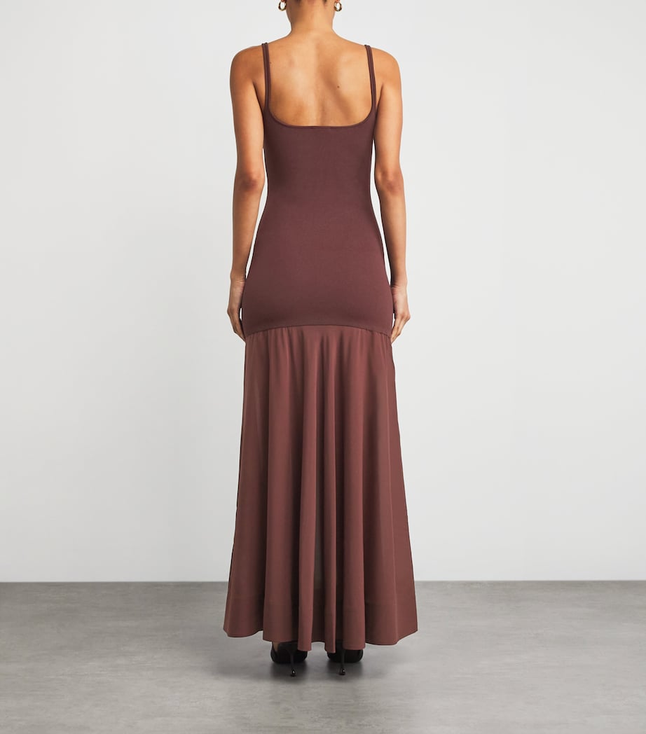 Sheer-Hem Maxi Dress LIQUEUR Image 3