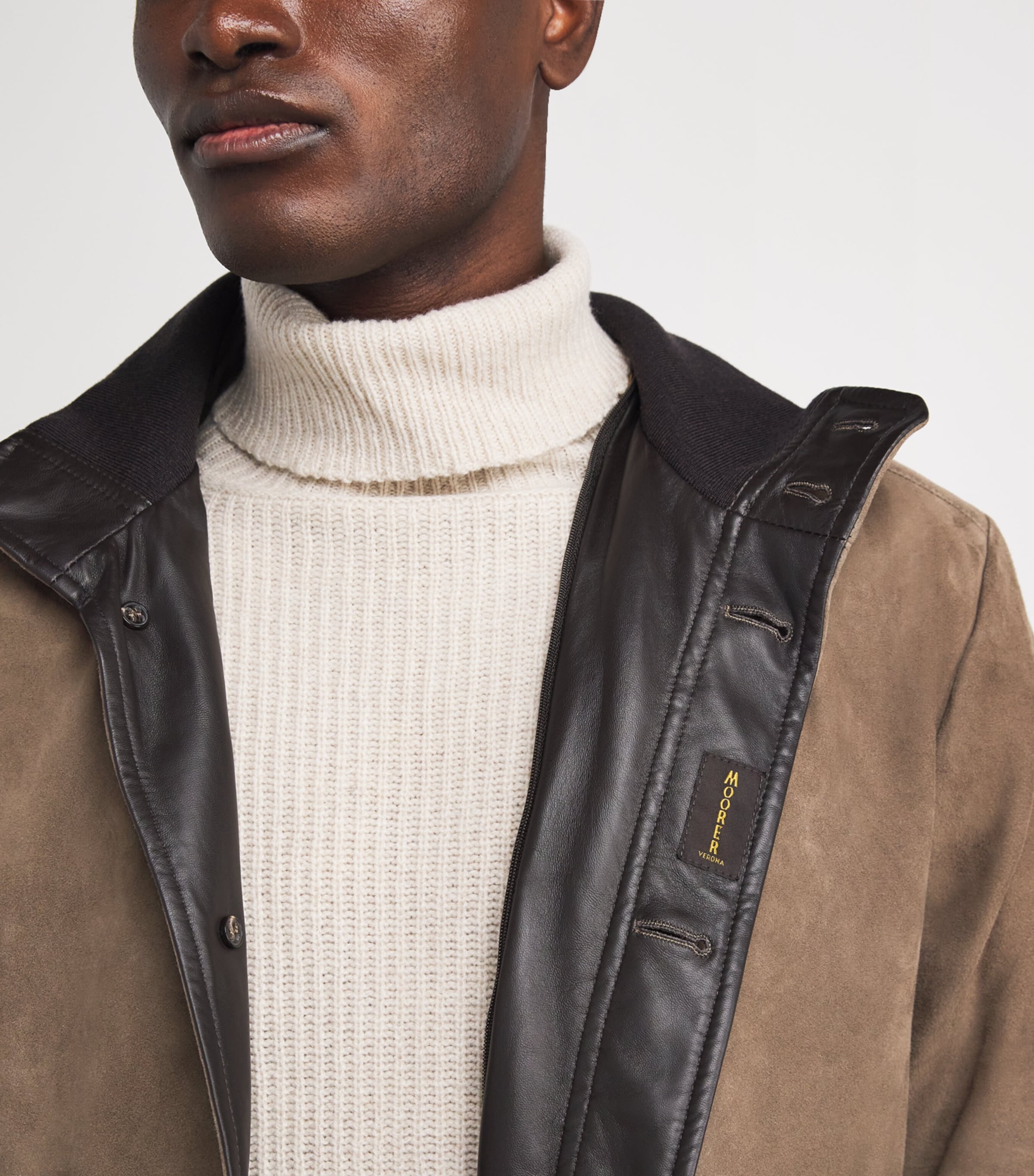 Suede Down Adelsio Bomber Jacket U0254 TORTORA Image 6