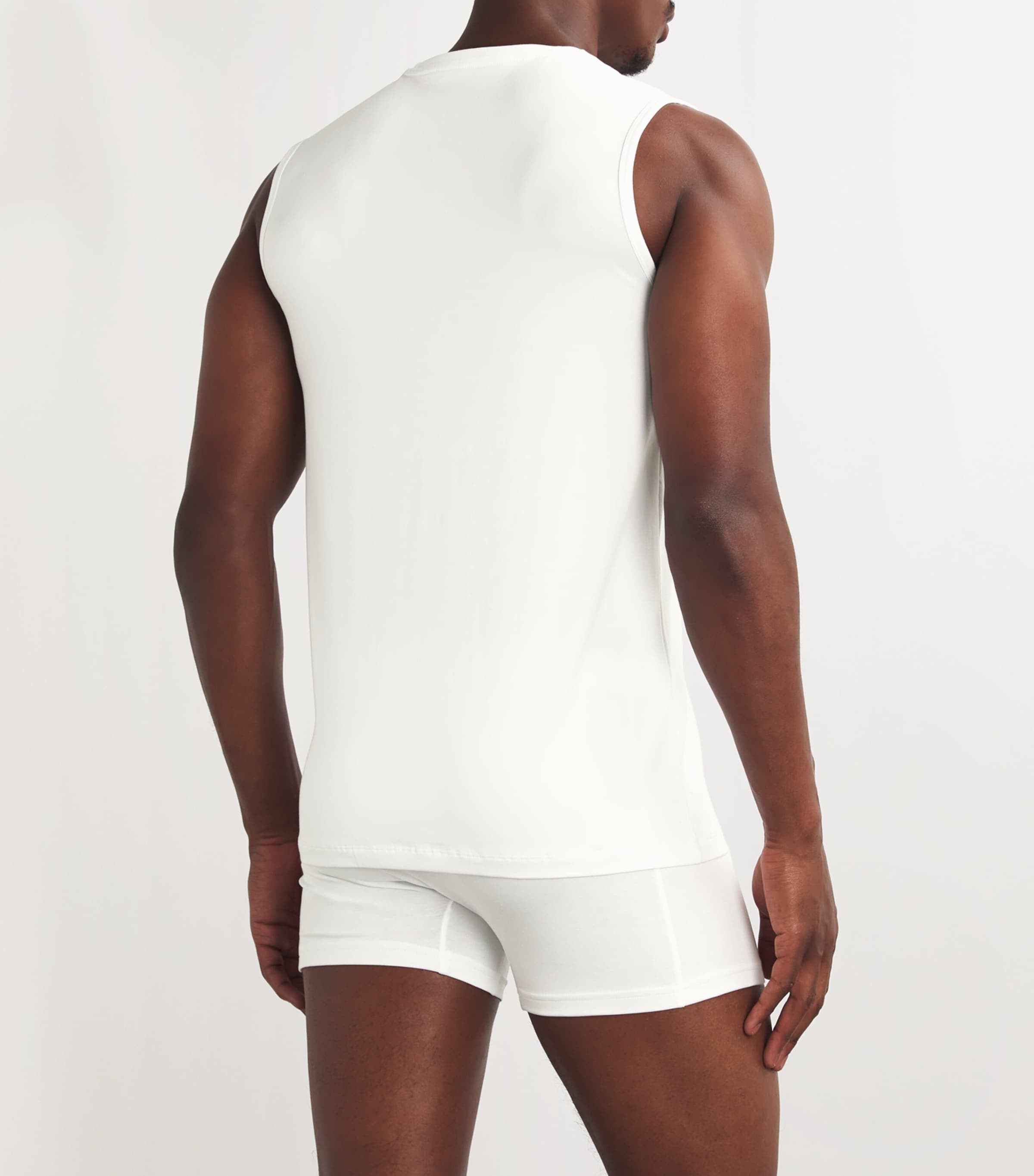 Cotton-Blend Daily Comfort Muscle Shirt (Pack of 2) 2000/WHITE Image 3