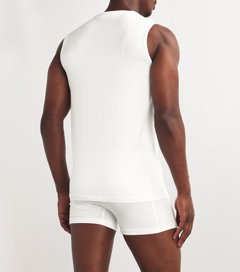 Cotton-Blend Daily Comfort Muscle Shirt (Pack of 2) 2000/WHITE Image 3