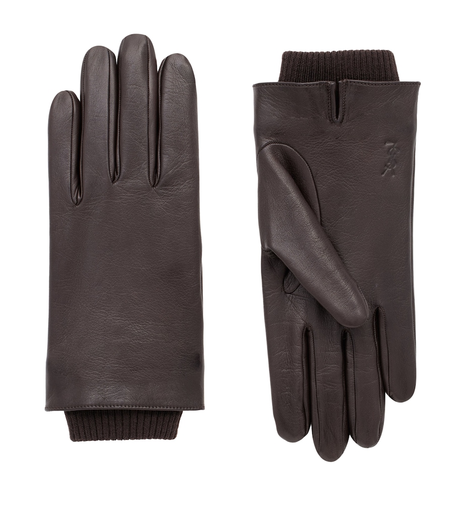 Leather Wool-Lined Cassandre Gloves 2500 Image 1