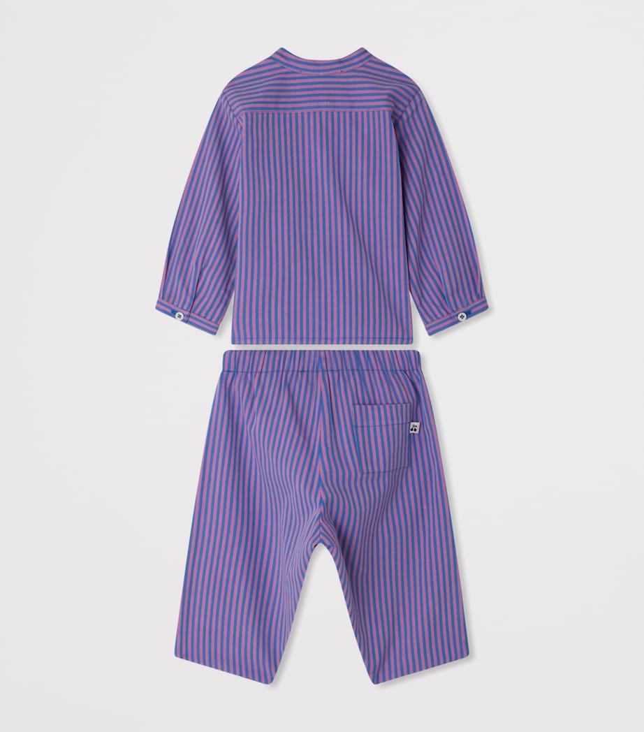 Cotton Polisson Shirt (6-18 Months) RAYURES VIOLET Image 2