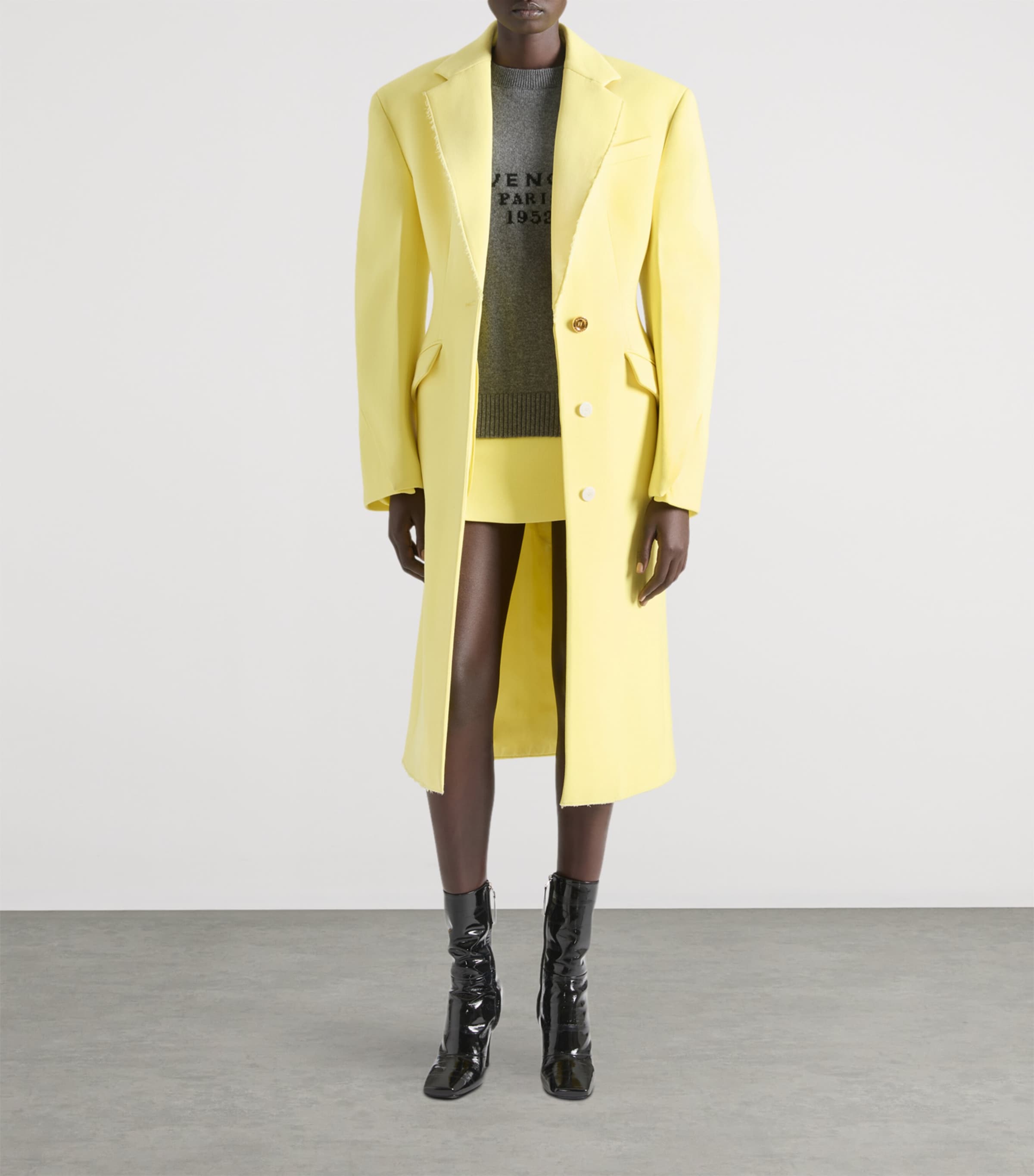 Wool-Blend Coat ACID YELLOW Image 2