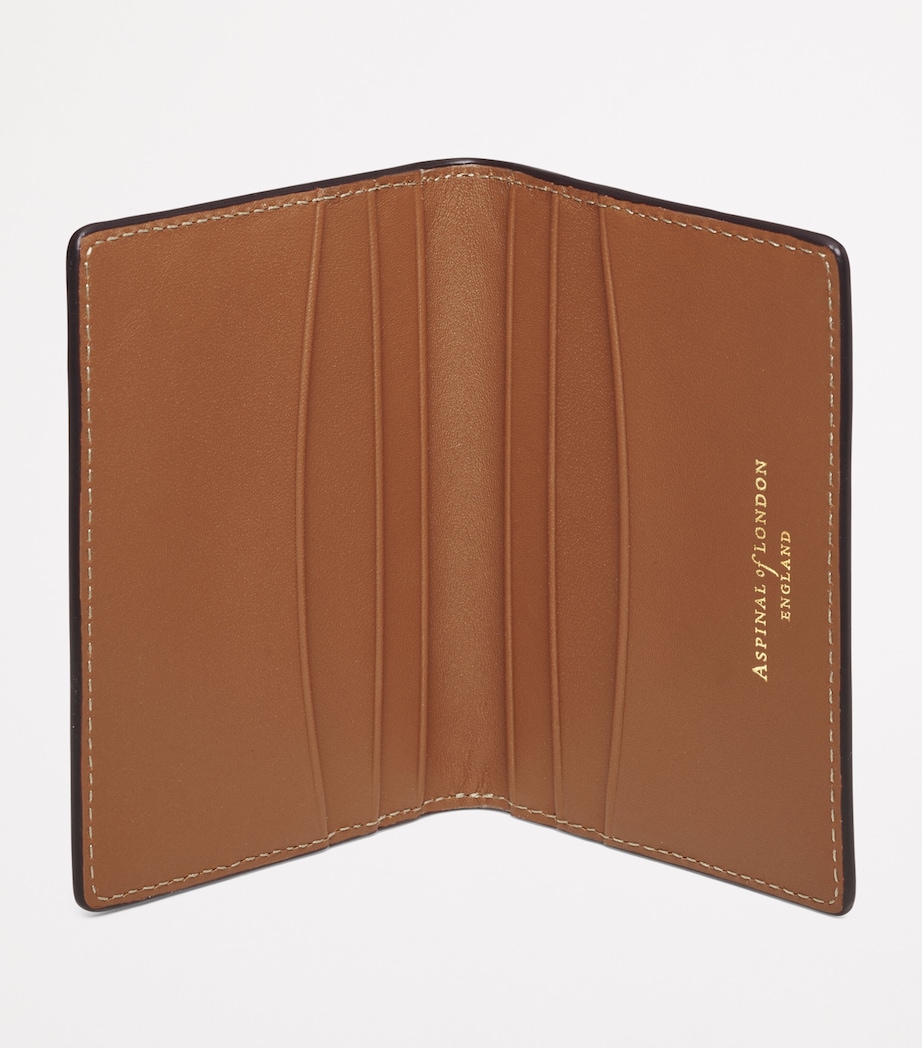 Woven Leather Card Case TAN Image 5