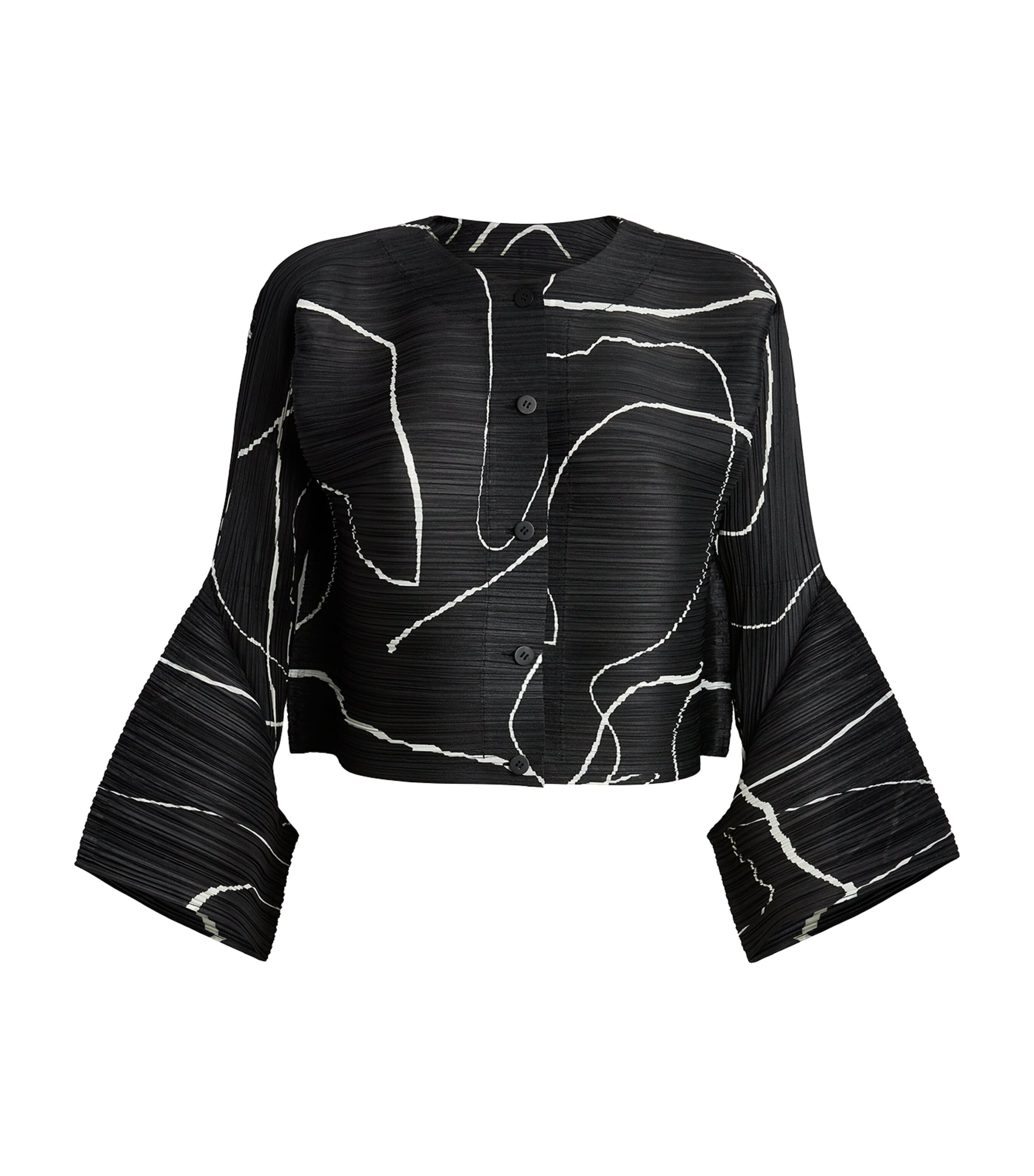 Issey Miyake Printed Pause Jacket In Black