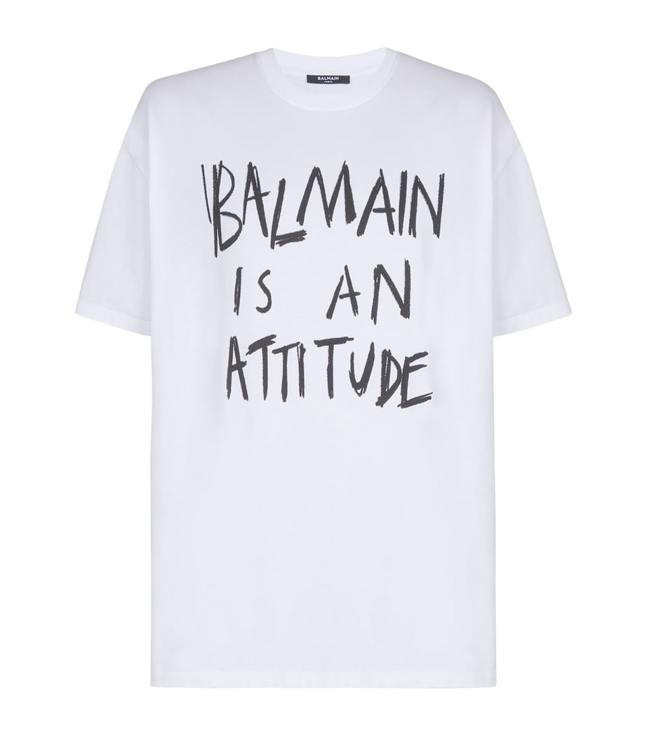 Cotton Logo T-Shirt GAB BLANC/NOIR Image 1