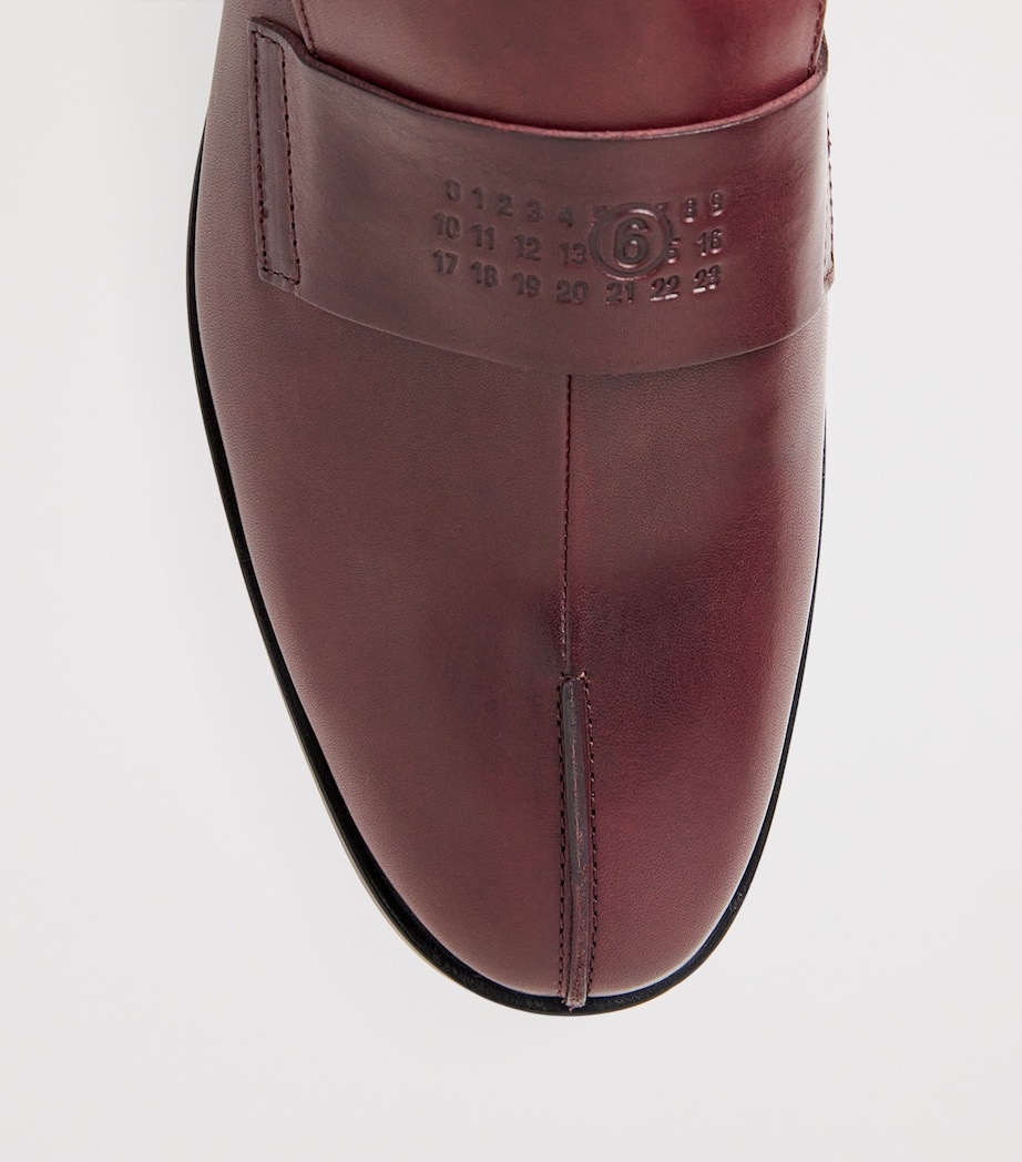 Leather Slip-On Loafers T2353 - BLACK Image 5